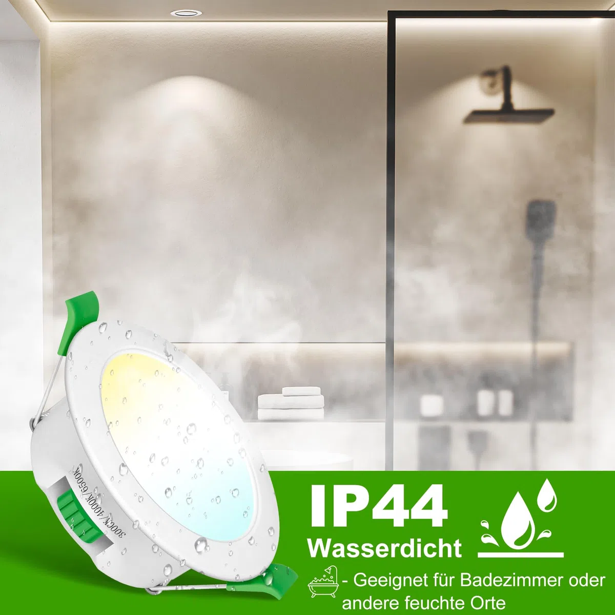 Led Einbaustrahler 230v Dimmbar, 7W Flach 65-75mm Einbauø, Ip44 Led Spot, Deckenspots Led Warmweiß Neutralweiß Kaltweiß Ür Badezimmer, Küche, Wohnzimmer, Flur/Schlafzimmer,12er Set