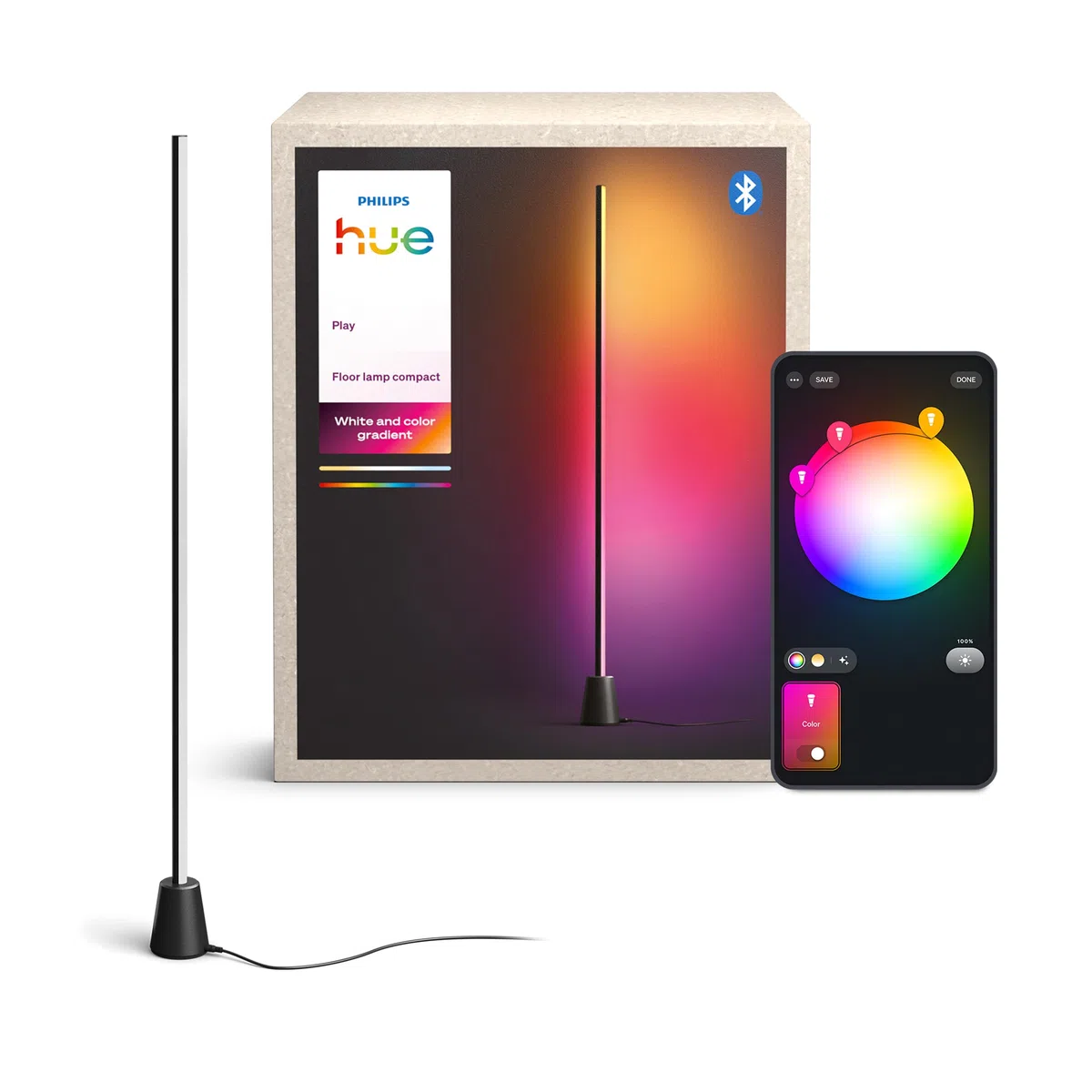 Philips Hue Play Stehleuchte RGBWWIC LED 122 cm Smart Lighting Alexa Google Home Apple Home
