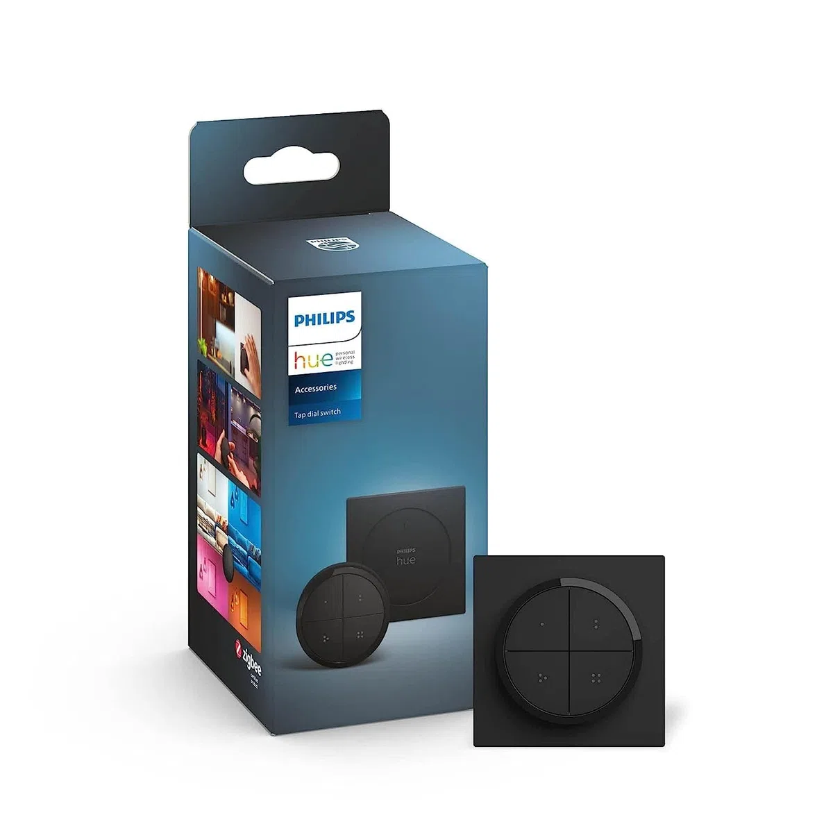 Philips Hue White & Color Amb. Perifo Set 3-er Spot & Lightbar & Tap Dial Switch Drehschalter, schwarz, personalisierbar via Hue App