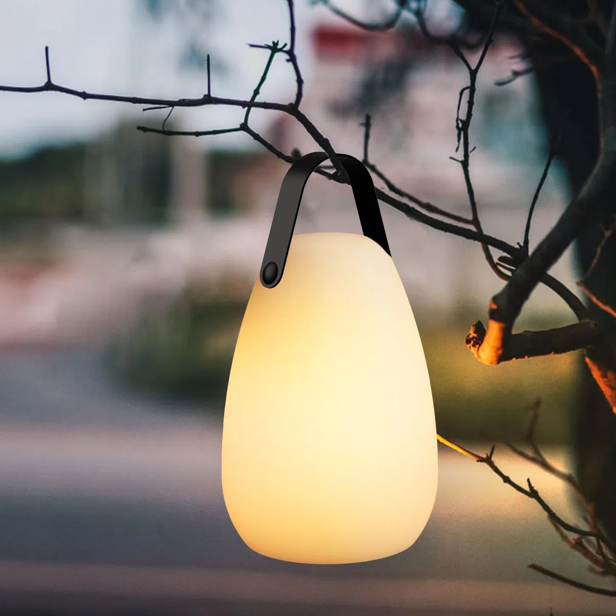 FUYO 2er Set Outdoor Lampe LED Akku Tischleuchte Tragbare Kabellos Dimmbare Tischlampe mit 8 Farben Farbwechsel Gartenlampe perfekt für schlafzimmer wohnzimmer außen BBQ garten ostern(Glatt)