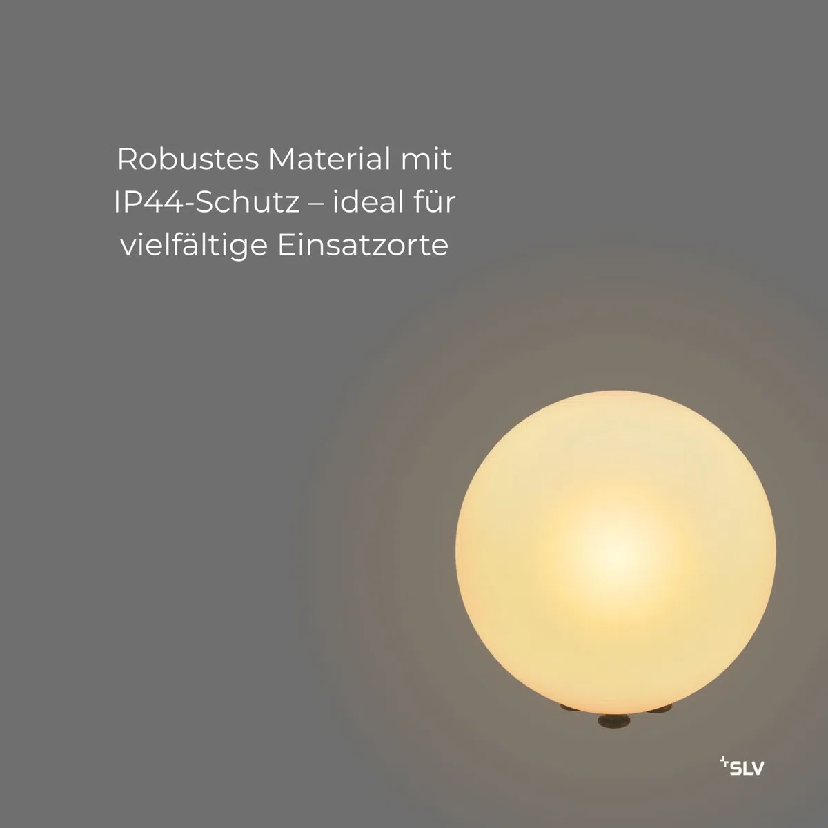 SLV Rotoball Floor 40 Lichtball E27 Silbergrau Weiß 40x40x40 cm