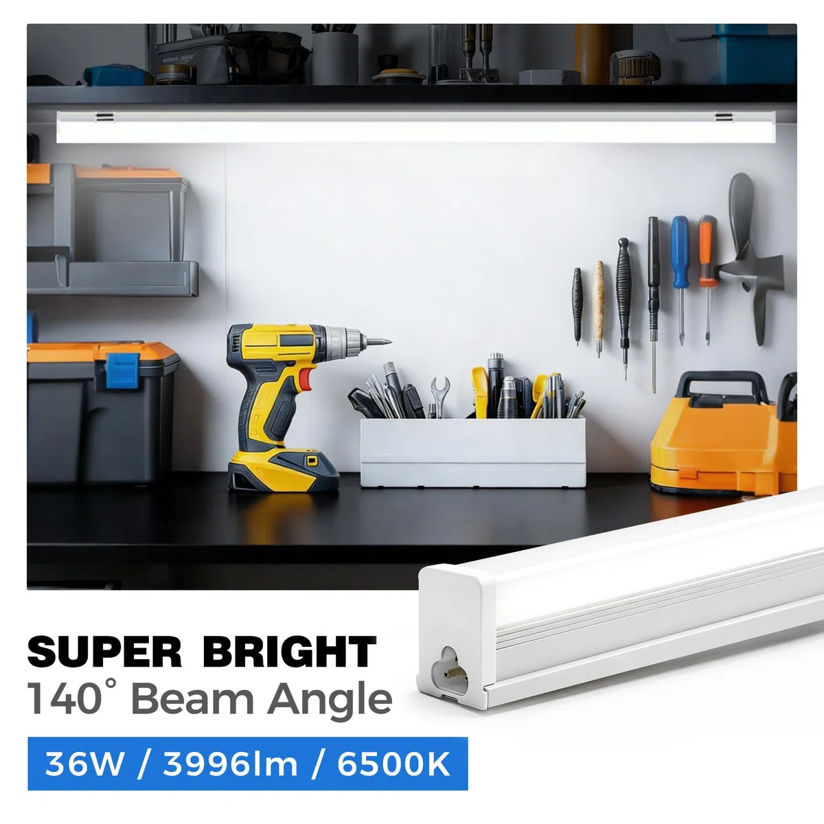 LED Feuchtraumleuchte 120CM 36W 3996LM 6500K IP65 Wasserfest Deckenleuchte Werkstattlampe 30 Pack