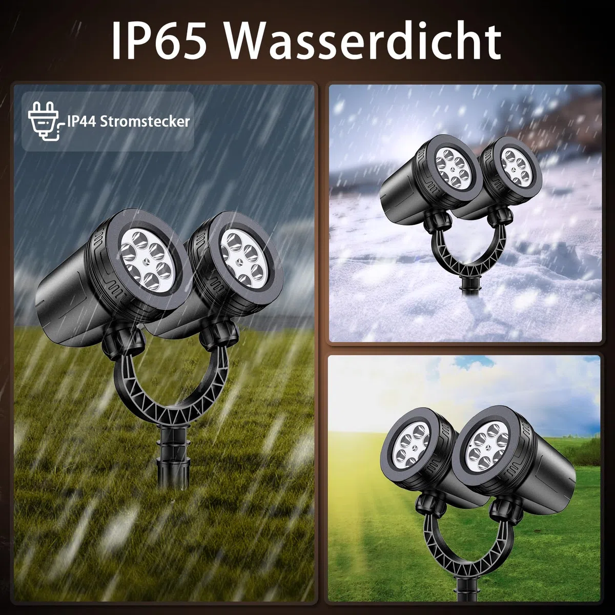 LED Projektor Weihnachten Aussen, Doppelkopf Dynamische Schneeflocken Projektor Weihnachtsdeko, Wasserdicht Weihnachtsbeleuchtung außen für Garten Weihnachtsdeko Outdoor