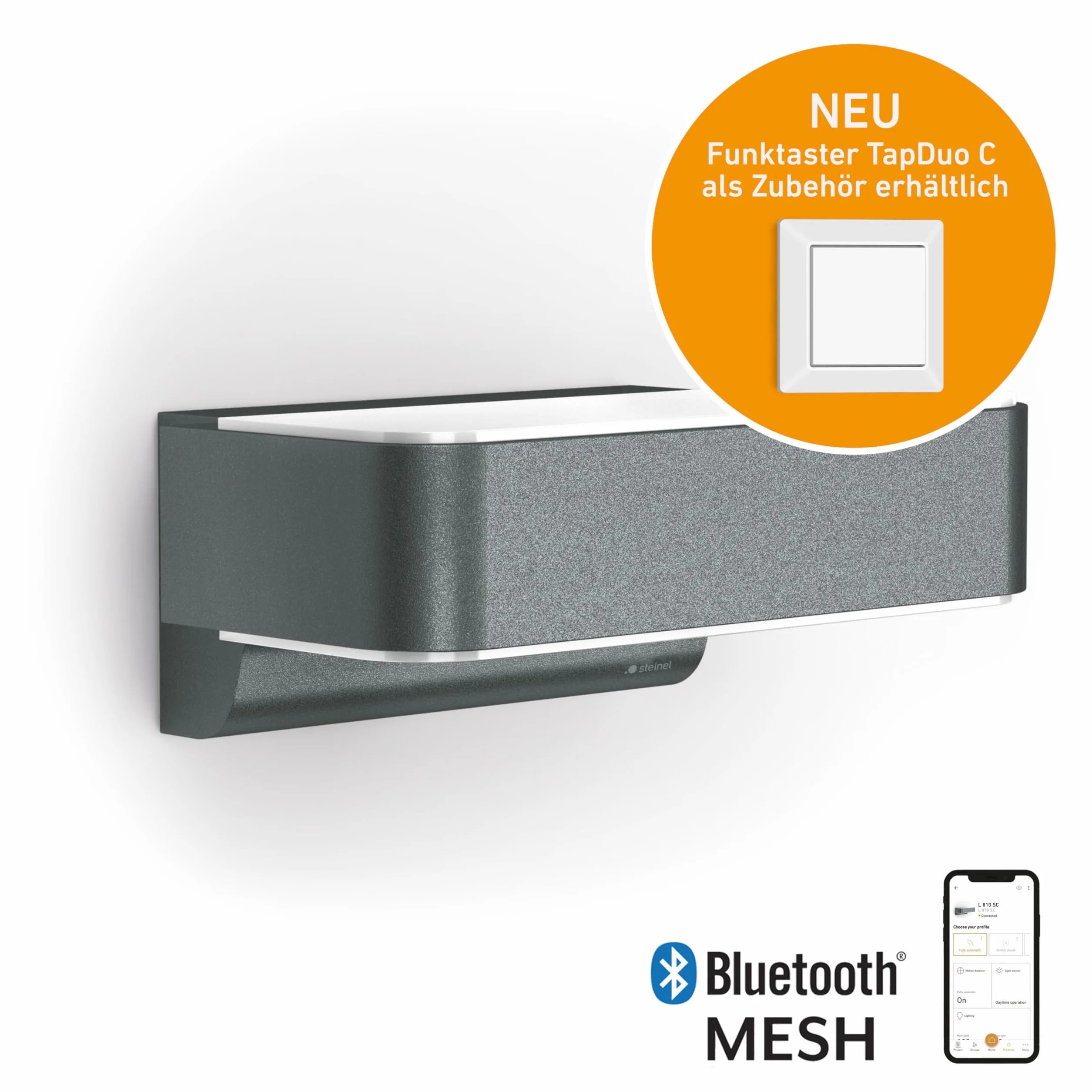 Steinel L 810 SC Außenleuchte LED Wandleuchte 9,8 W anthrazit iHF-Bewegungsmelder vernetzbar