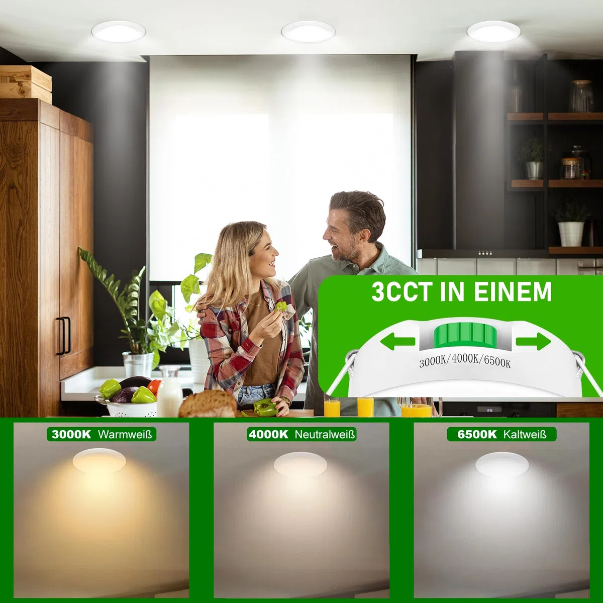 Led Einbaustrahler 230v Dimmbar, 7W Flach 65-75mm Einbauø, Ip44 Led Spot, Deckenspots Led Warmweiß Neutralweiß Kaltweiß Ür Badezimmer, Küche, Wohnzimmer, Flur/Schlafzimmer,12er Set