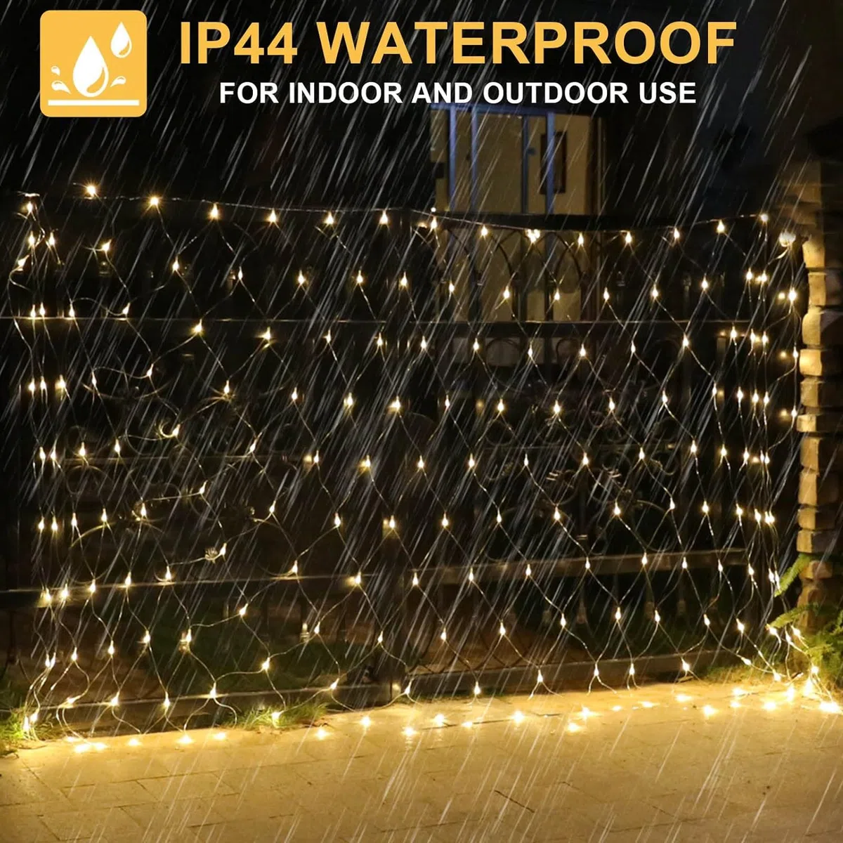LED Lichternetz 6x4M, Außen Garten Baum Lichterkette für Büsche 627 LEDs Lichterkette Netz Weihnachtsbeleuchtung, IP44 Wasserdicht, mit Timer 8 Leuchtmodi, für Garten Büsche Innen Balkon D(Size:6m*4m)