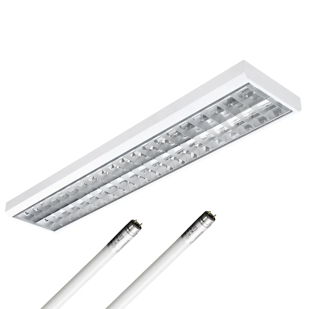 LED Rasteranbauleuchte 150cm 2-flammig 22,1W 4100lm 6500K Tageslicht 185 lm/W