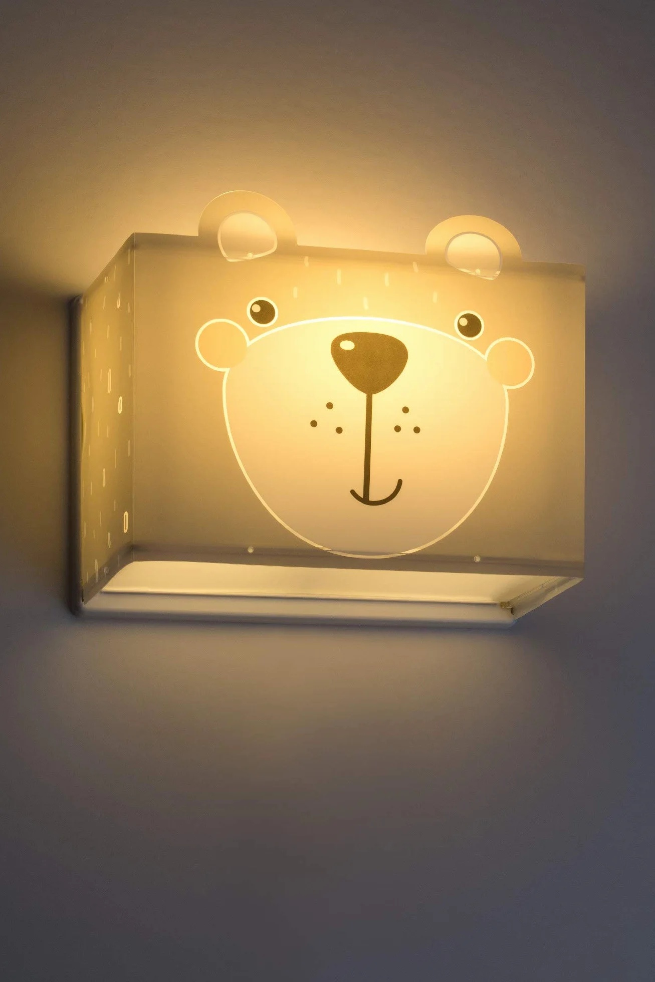 Dalber kinder Wandlampe, Kinderlampe Wandleuchte, kinderzimmer Little Teddy Bär Tiere, grau, 64578, E27