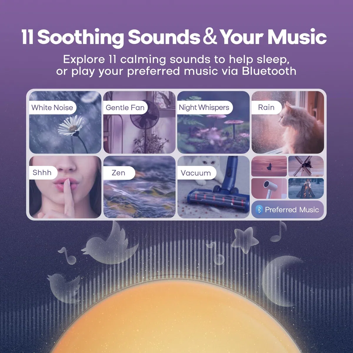 Dekala Wake-Up Light & White Noise Machine, APP-Steuerung Einschlafhilfe Baby, 11 beruhigende Klänge, Sonnenaufgang Wecker mit Nachtlicht, Soundmaschine für Babys, Kinder & Erwachsene