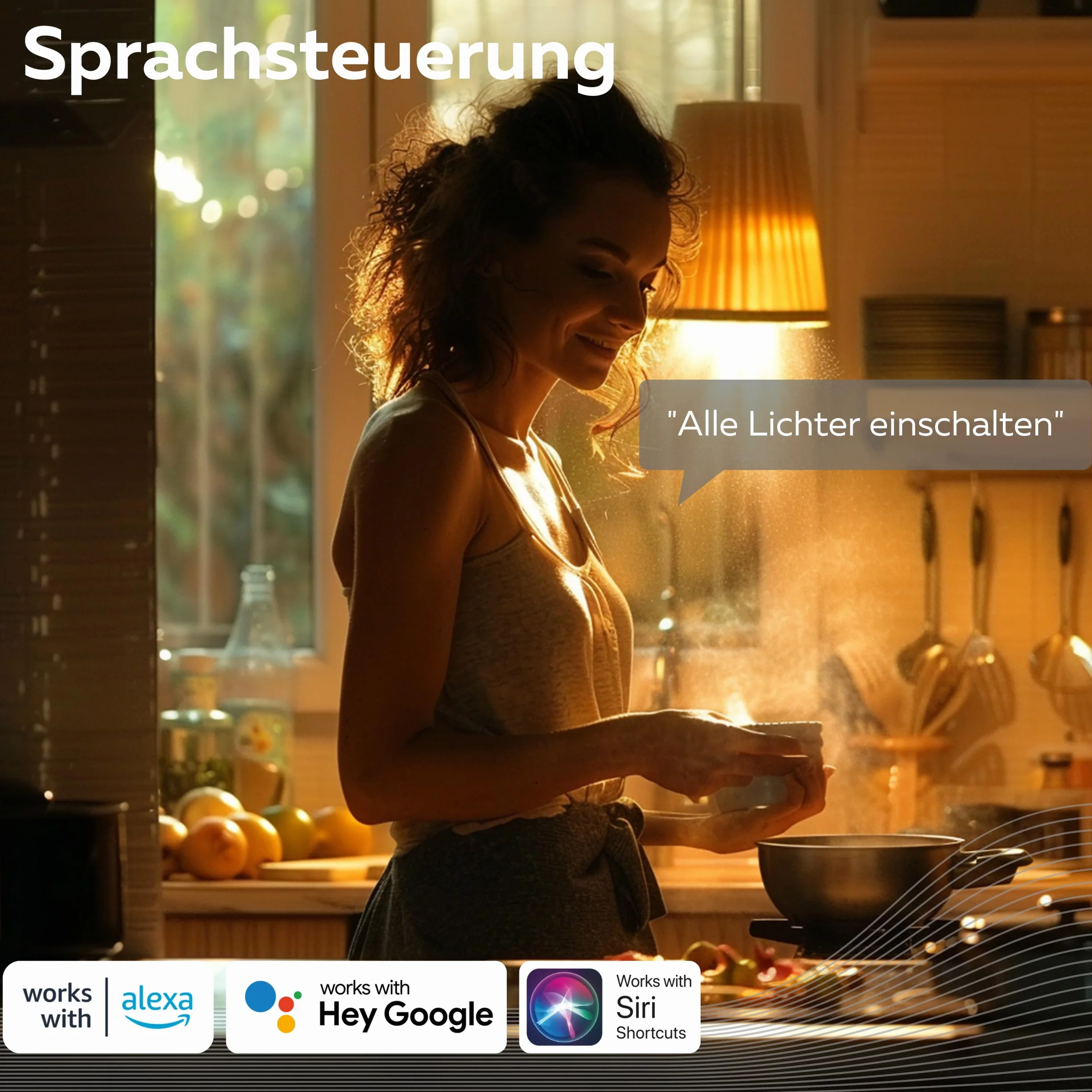 CALEX Smart LED Lampe, E27, A60, Gold Filament, warmweißes Licht, dimmbar, WLAN App- & Sprachsteuerung, 3er Pack