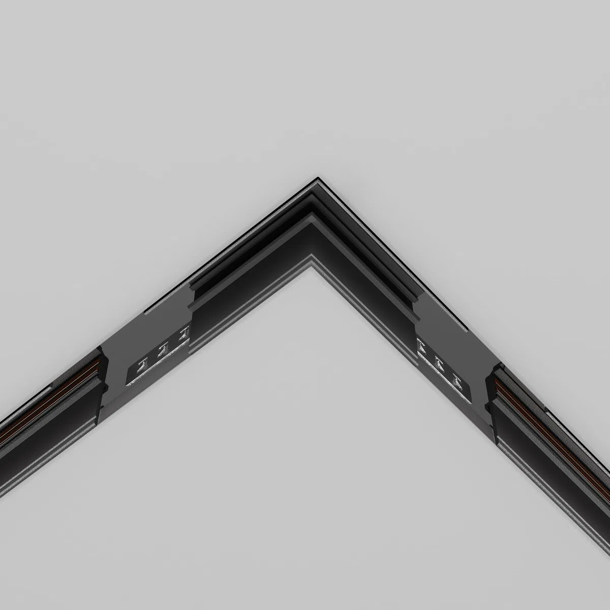 Maytoni Eck-Verbinder für Einbauschienen-System Zubehör für Schienen Exility Schwarz Aluminium