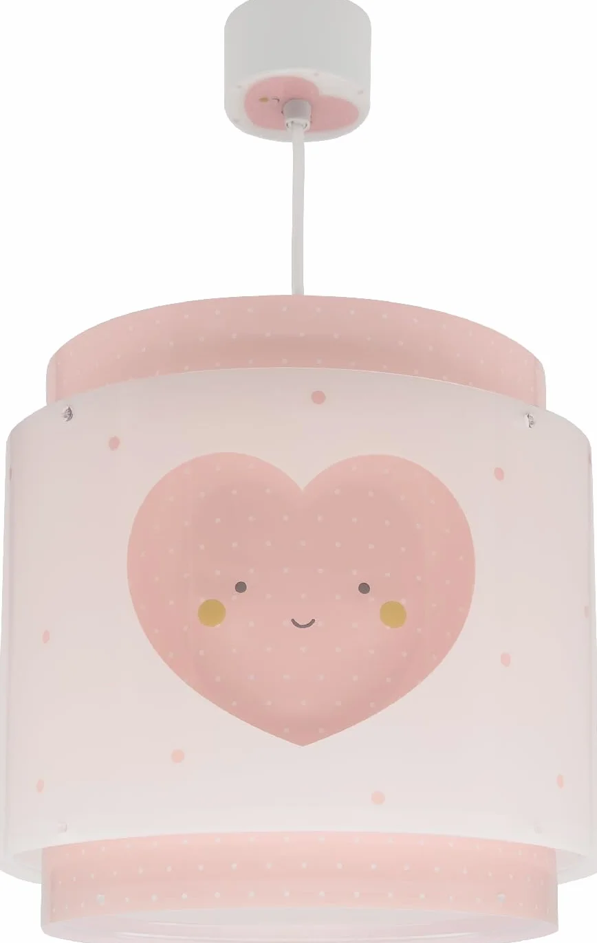 Dalber Kinder Pendelleuchte Baby Dreams Herz Rosa 76012MS | Hängelampe; Deckenleuchte; Kinderzimmer; E27 - 1 x 15W