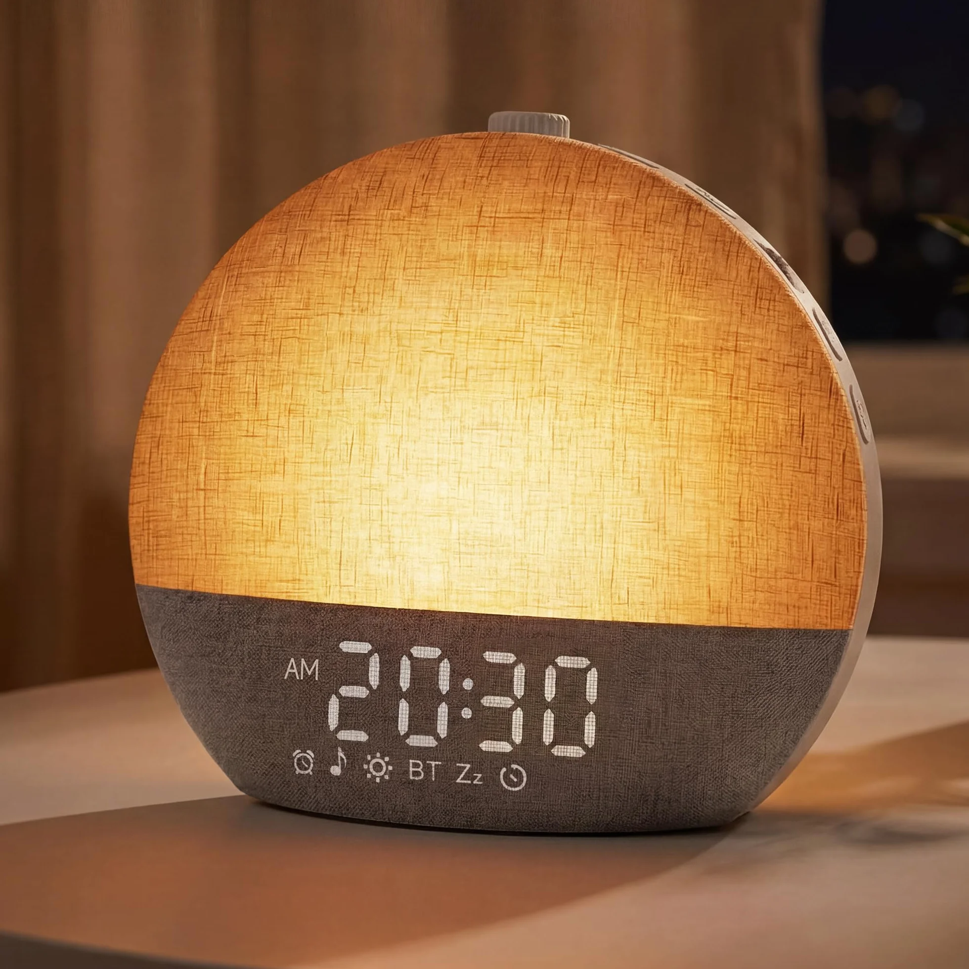 Tageslichtwecker Lichtwecker Sonnenaufgang Wecker mit Wake Up Light|Weißes Rauschen,Wecker mit 30 Beruhigende Klänge & Schlaf timer,Dimmbare 17 RGB Nachtlicht 20 Helligkeitsstufen für Frauen Männer