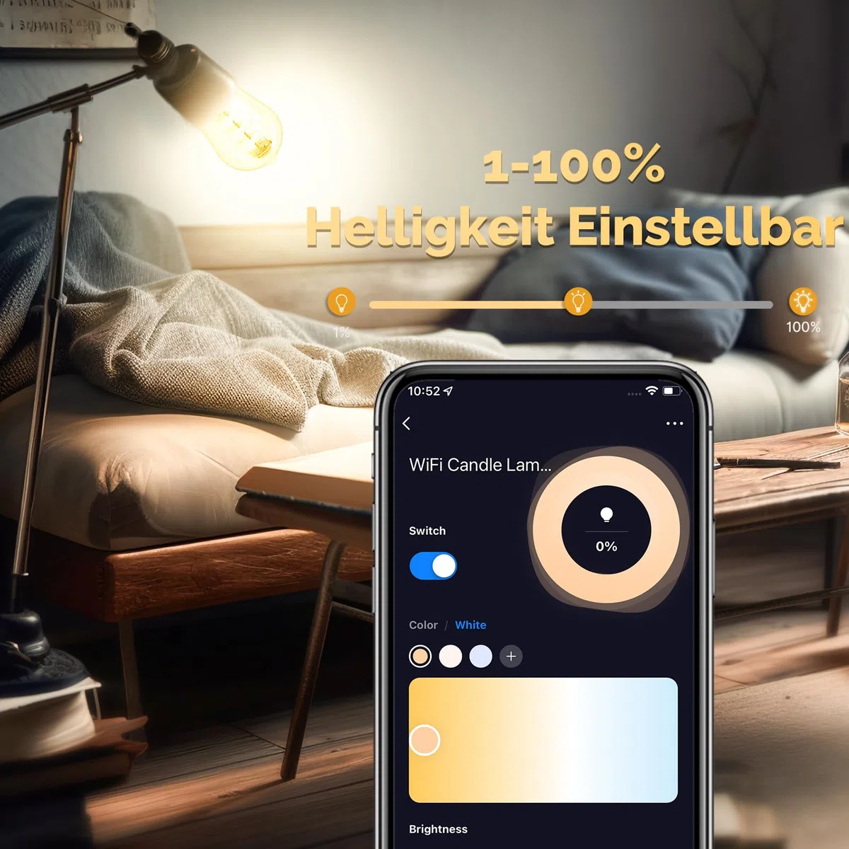 MOES Alexa Smart Glühbirne E27 Vintage, WLAN RGB LED Lampe, Dimmbar, 5W, 2700K-6500K Warmweiss & Kaltweiß, Edison Birne, Musiksynchronisation, 16 Mio. Farben, Kompatibel mit Alexa & Google Home,2 Pack