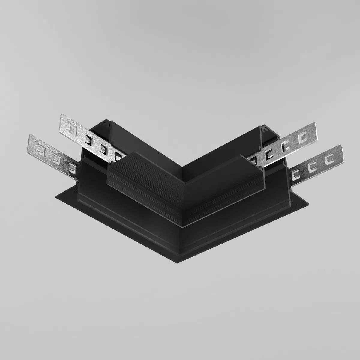 Maytoni Eck-Verbinder für Einbauschienen-System Zubehör für Schienen Exility Schwarz Aluminium