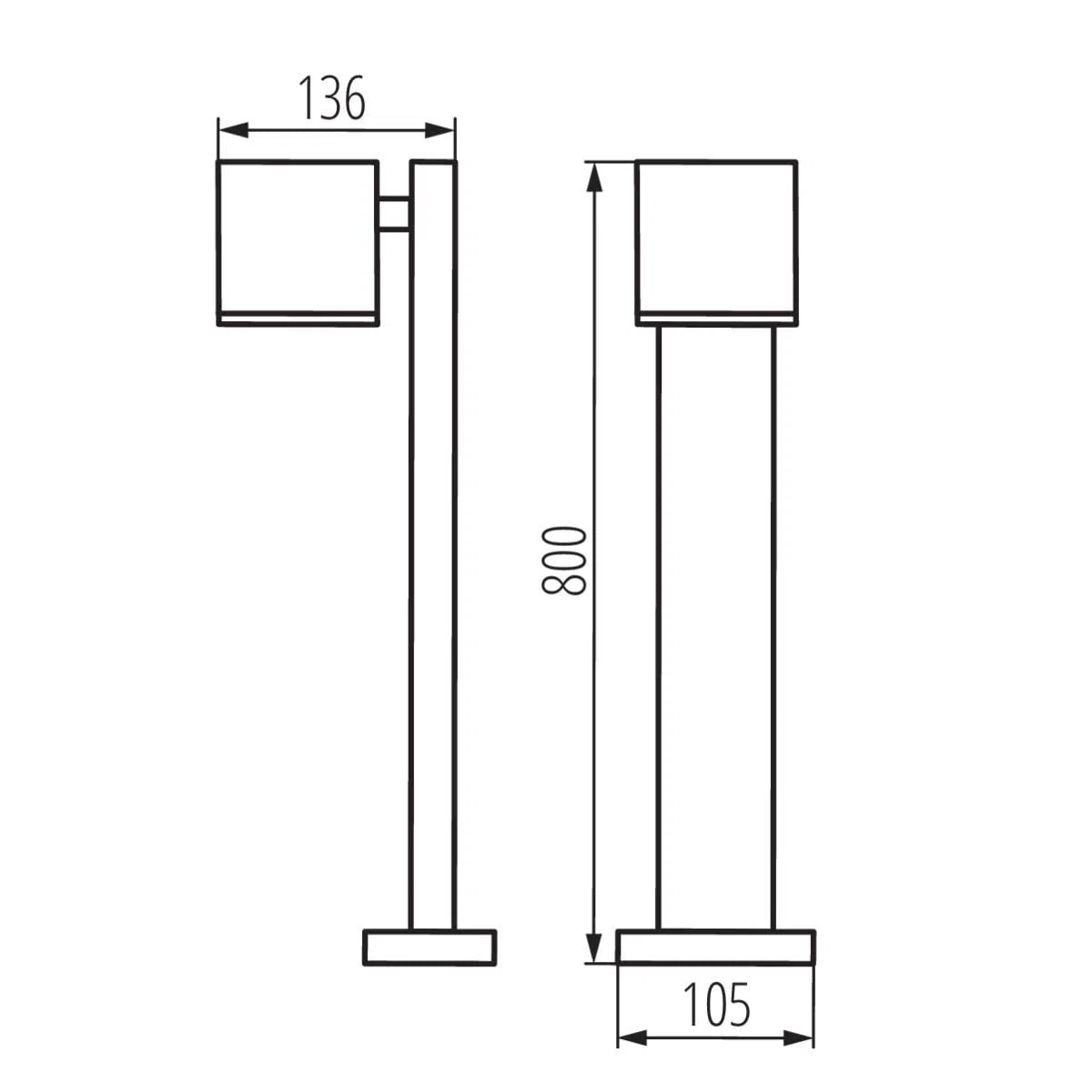 Kanlux 29003 GORI 80 Außenstandleuchte GU10, Par 16 Anthrazit