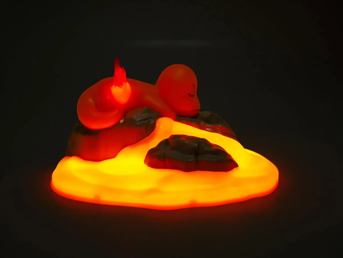 Teknofun – Offizielle Pokemon-Lizenz – POKEMON Lichtszene GLUMANDA Lichtfigur – USB-C – für Kinder zum Sammeln – 811402
