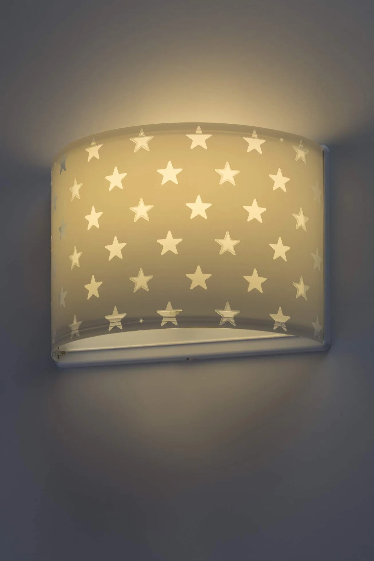 Dalber kinder Wandlampe, Kinderlampe Wandleuchte kinderzimmer Sterne Stars Grau, 81218L, E27
