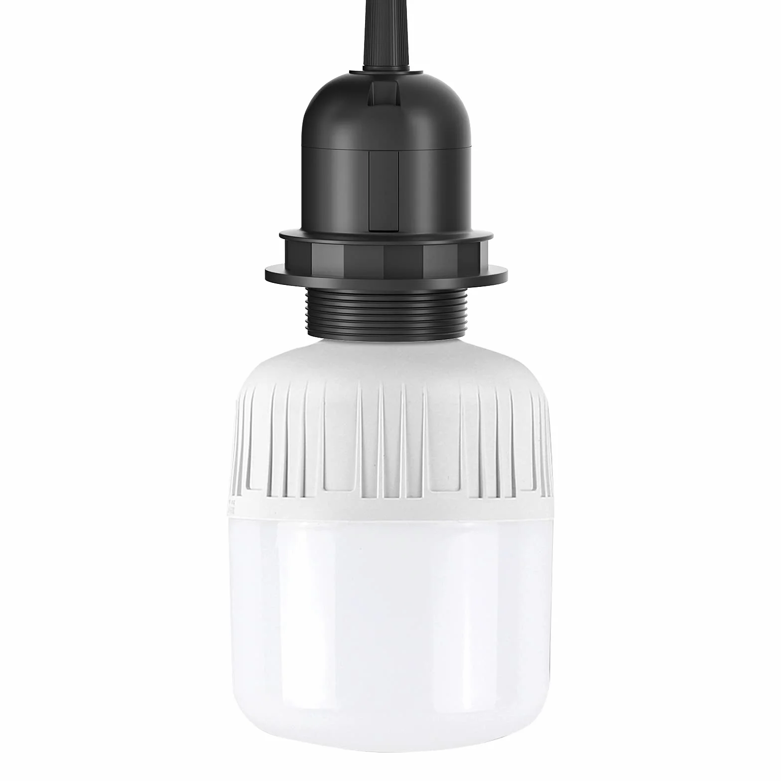 3 x E27 Lampenfassung mit Schalter mit Stecker, E27 Fassung Schwarz mit 3,5m Kabel Schraubring - Küche, Wohnzimmer und Kinderzimmer - Schwarz