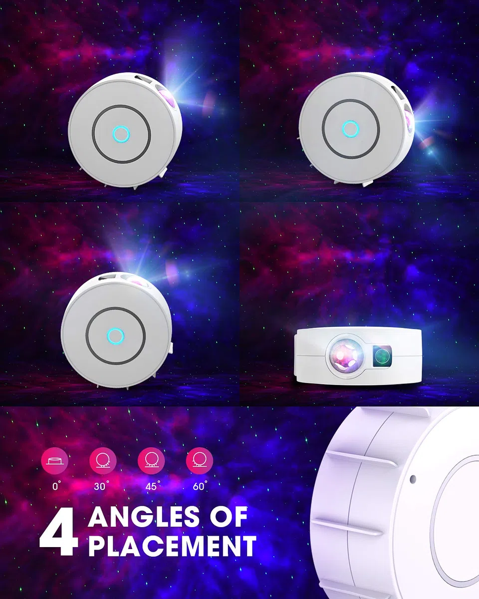 SUPPOU LED WIFI Sternenhimmel Projektor, Smart Nachtlicht 3D Galaxy Sternenprojektor Lampe Kinder Erwachsense mit RG Dimming/Stimmenkontrolle/WiFi Verbindung für Kinder Party Dekoration