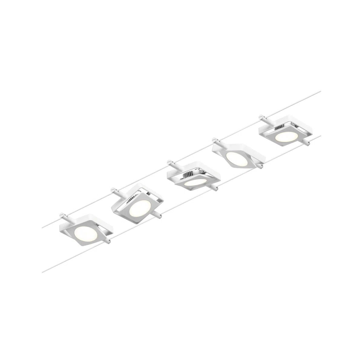 Paulmann CorDuo LED Seilsystem Set MacLED DC 5x4,5W erweiterbar Weiß Chrom 3000K