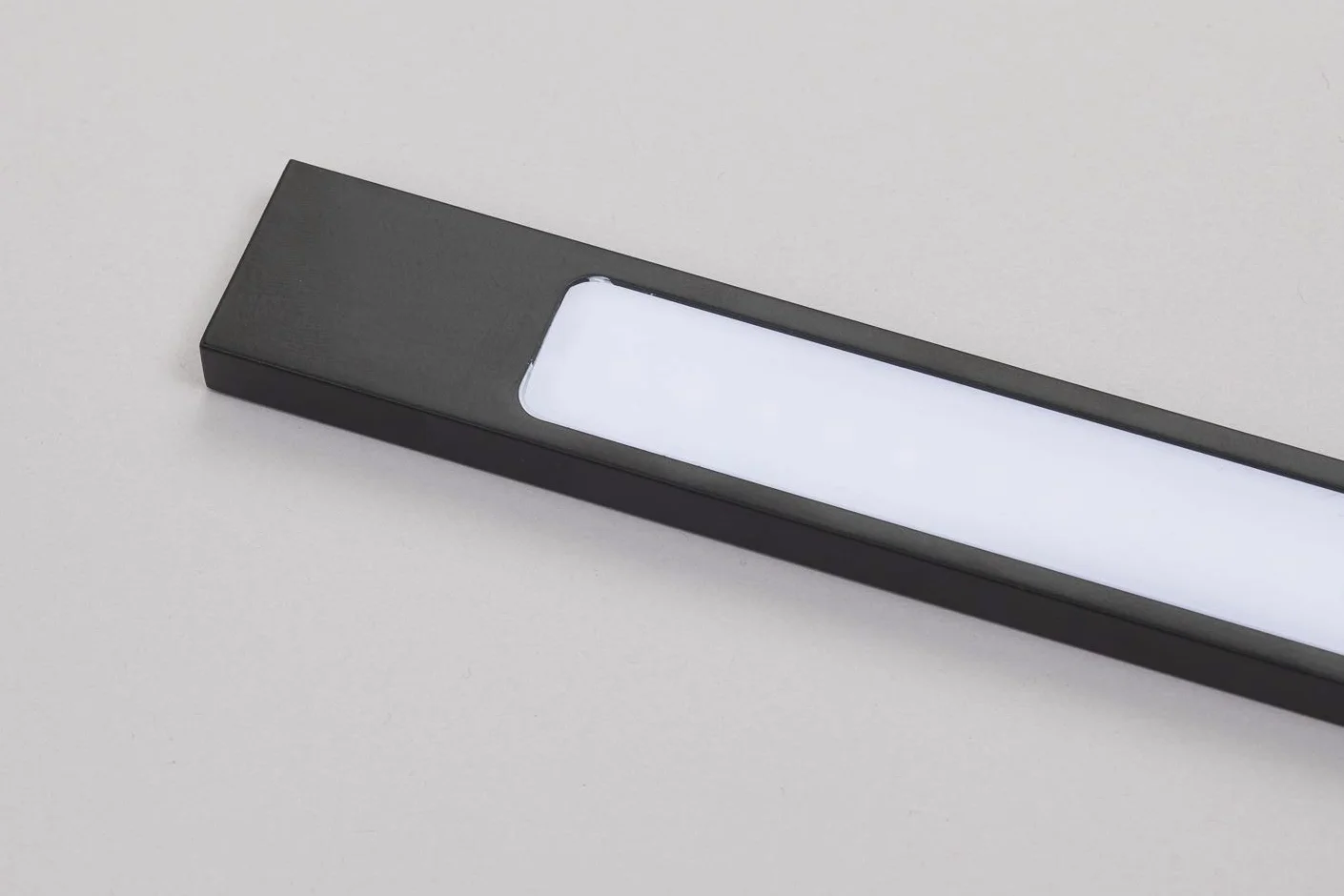 kalb Material für Möbel LED Badleuchte schwarz 450mm Spiegellampe Spiegelleuchte Aufbauleuchte, Lichtfarbe:warmweiß