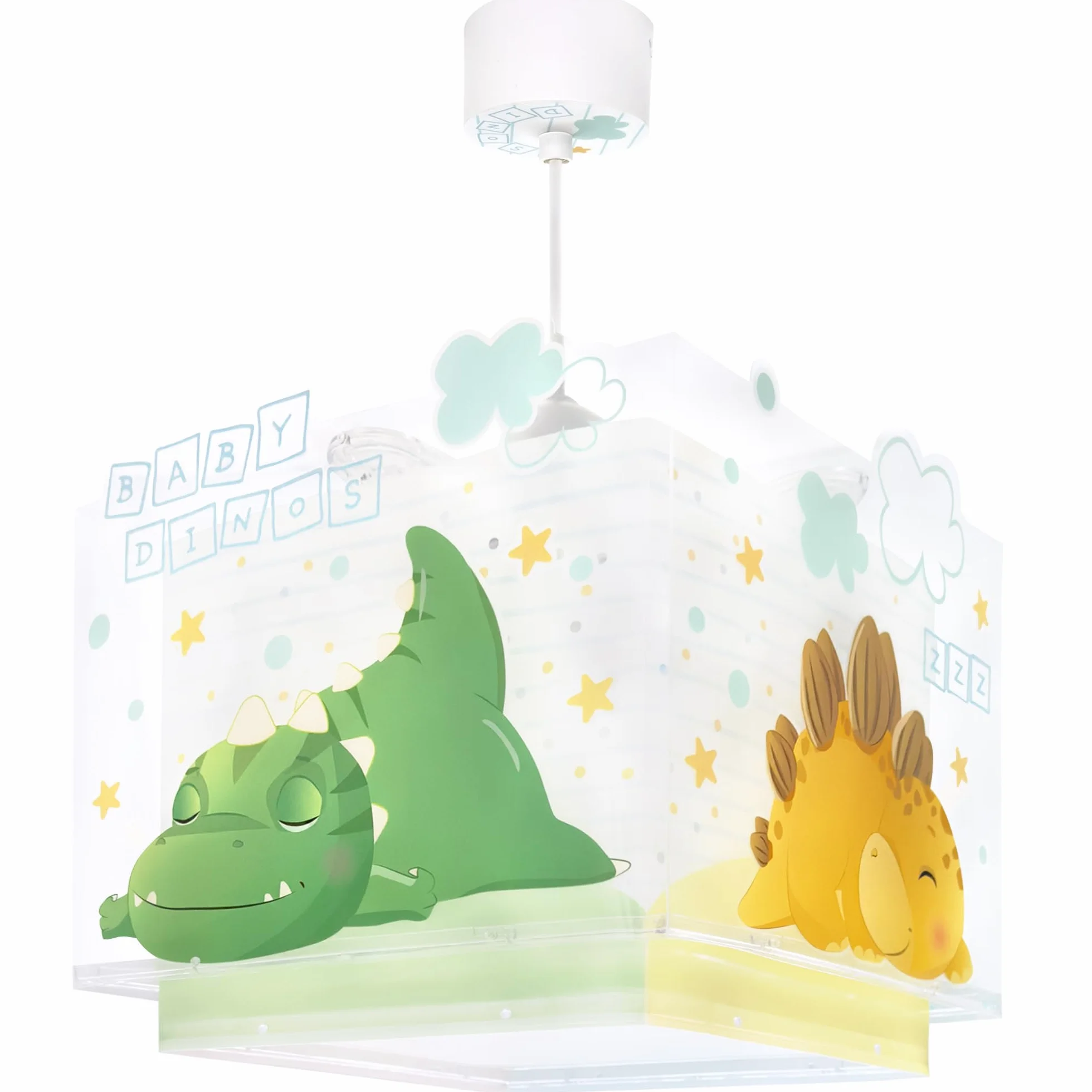 Dalber Kinder Pendelleuchte Baby Dinos Dinosaurier 63452M | Hängelampe; Deckenleuchte; Kinderzimmer; E27 - 1 x 15W