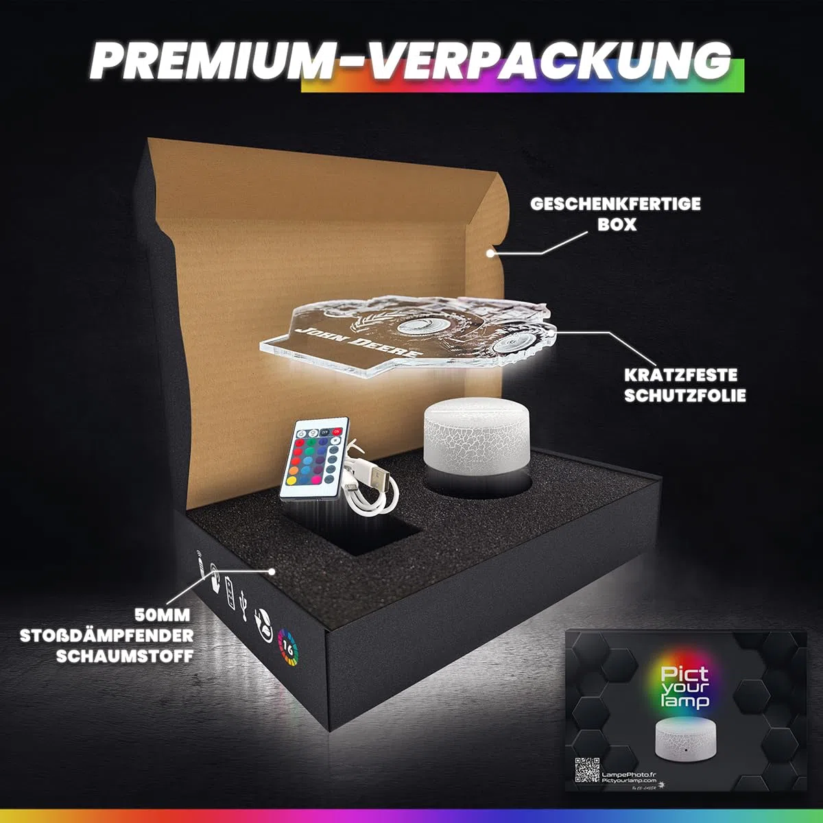 Lampephoto.fr - D. Mode Elektro-Rockgruppe 3D Lampe Taktile Touch Nachtlicht 3d Led Illusion, Geschenkidee zu Weihnachten oder Geburtstag für Männer und Frauen, Dekofürs Schlafzimmer TOP
