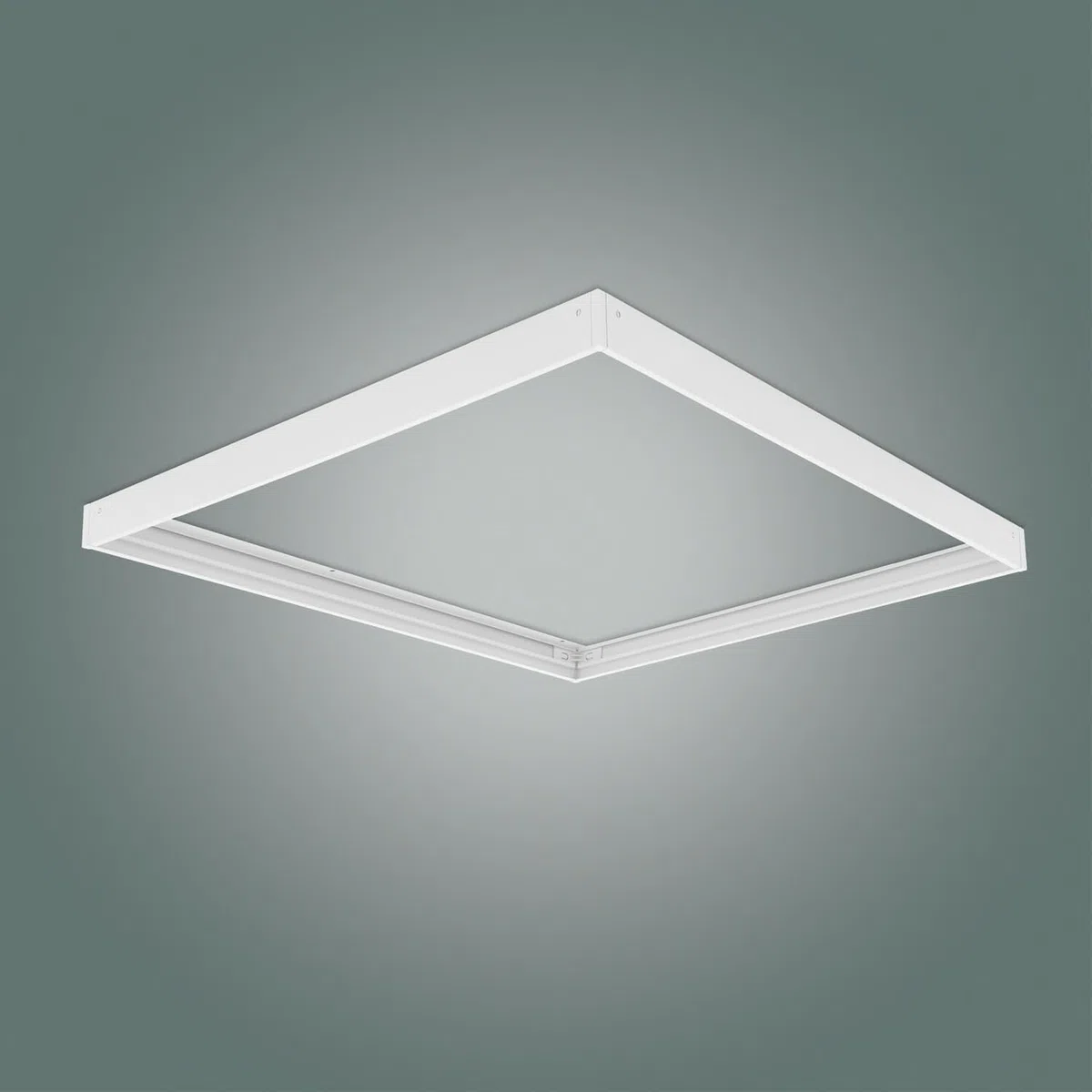 Aluminium Rahmen 62,5x62,5cm weiß für LED Panel 62x62cm Rasterleuchte Deckenleuchte 628x628x43mm