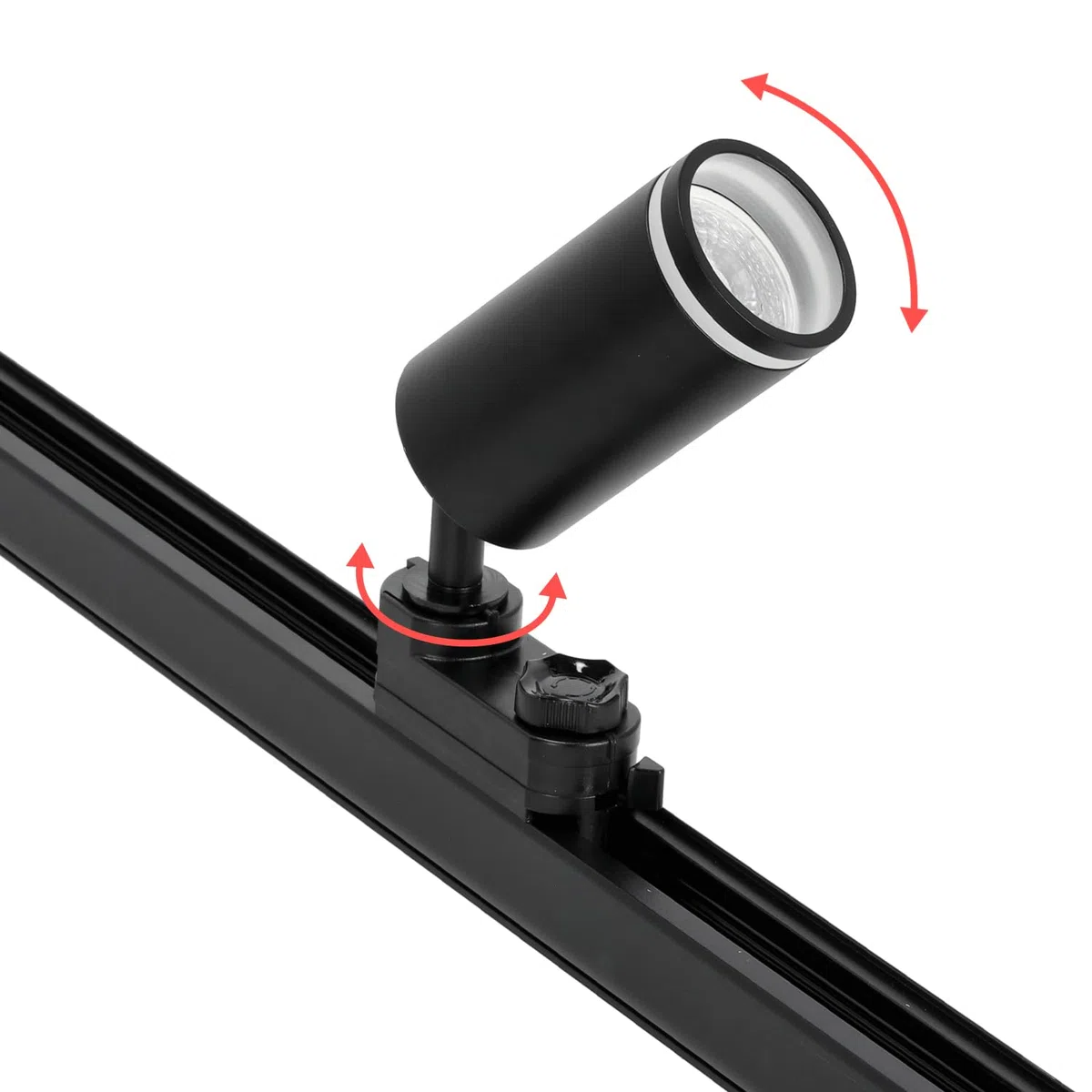 NEXTRACK 3-Phasen-Schienen-Set Komplett-Set 8x GU10 Lampe 1m+1m+2m T-Verbinder Schwarz