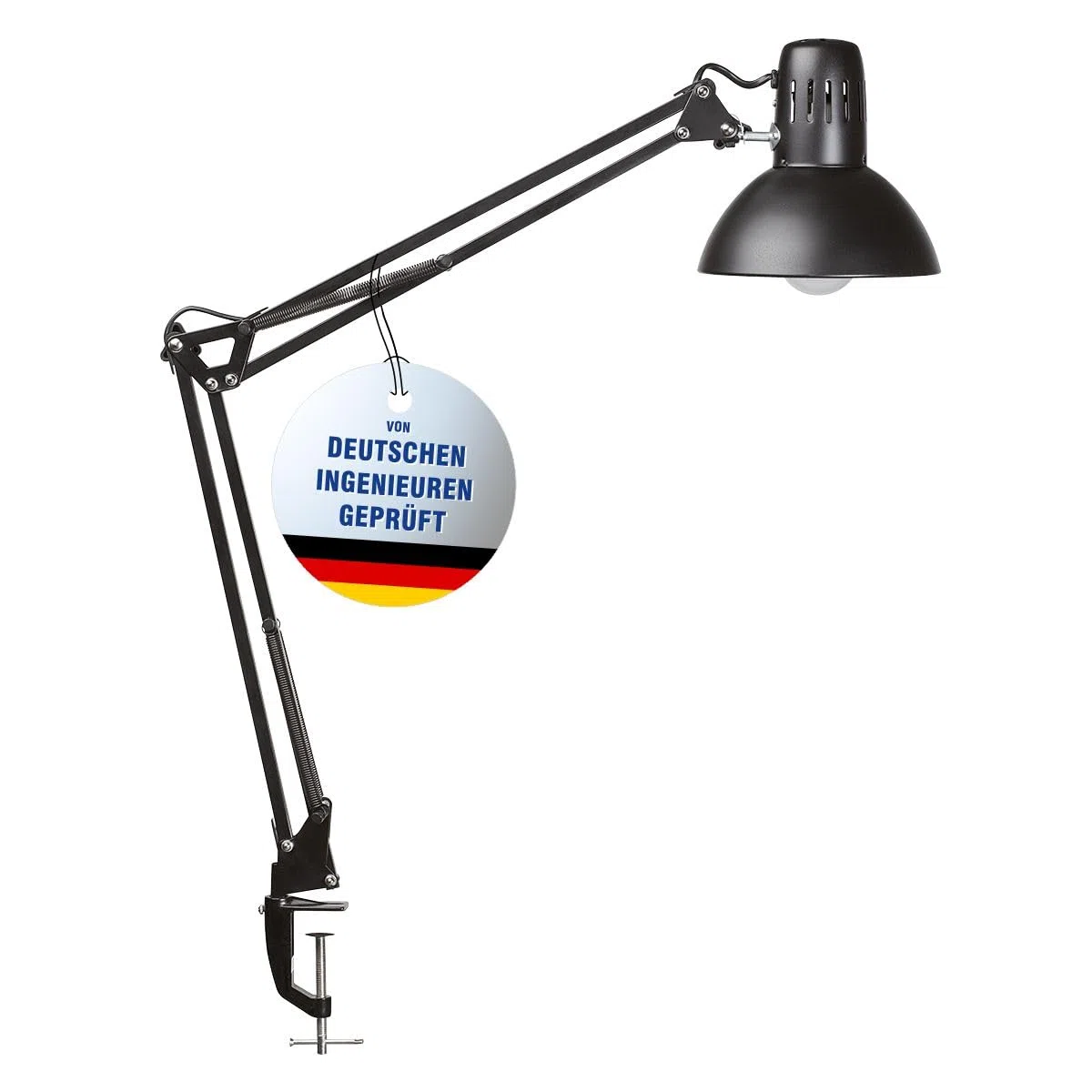 Maul Schreibtischlampe MAULstudy, Design Klemmleuchte Metall, Exklusive Leuchtmittel, Schwarz, 8230590, 1 Stück