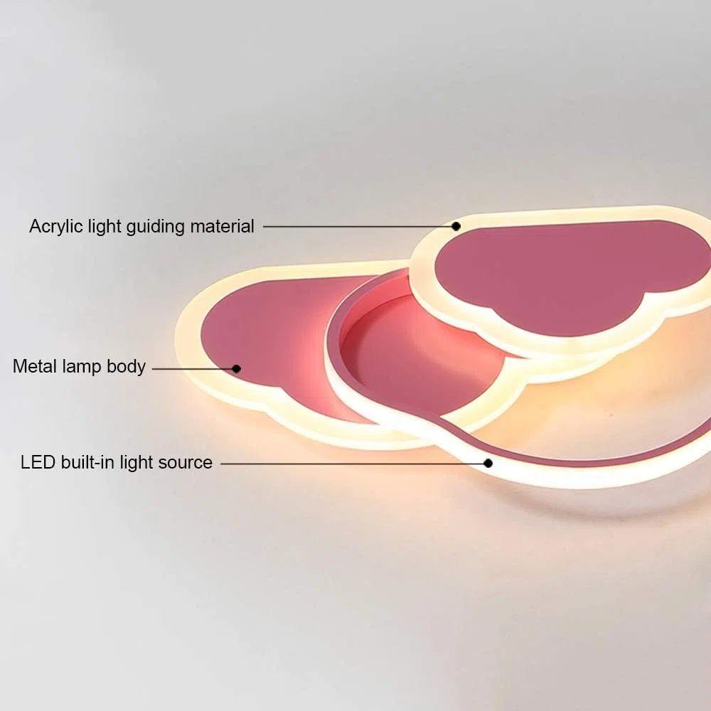 ZEKEI Kinderzimmer lampe decke, Wolkenlampe 42cm mit Fernbedienung, LED Deckenleuchte Kinderzimmer dimmbar 3000-6000K, Wolkenlampe kinderlampe Deckenlampe für Kinderzimmer | Schlafzimmer