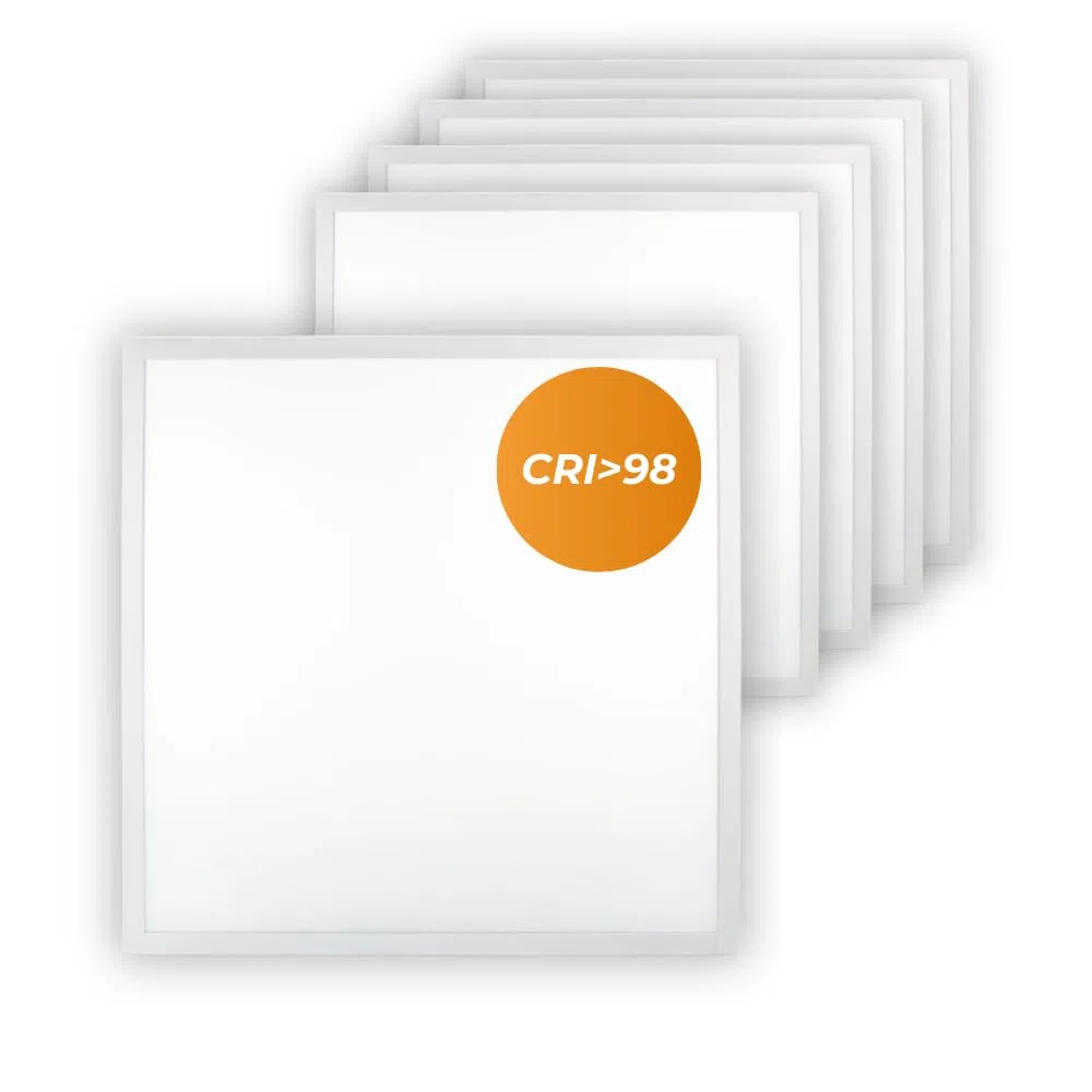 LUXULA LED Panel 62x62cm Rasterleuchte CRI98 Vollspektrum 4000K Neutralweiß 40W 4000lm flimmerfrei 230V Netzteil