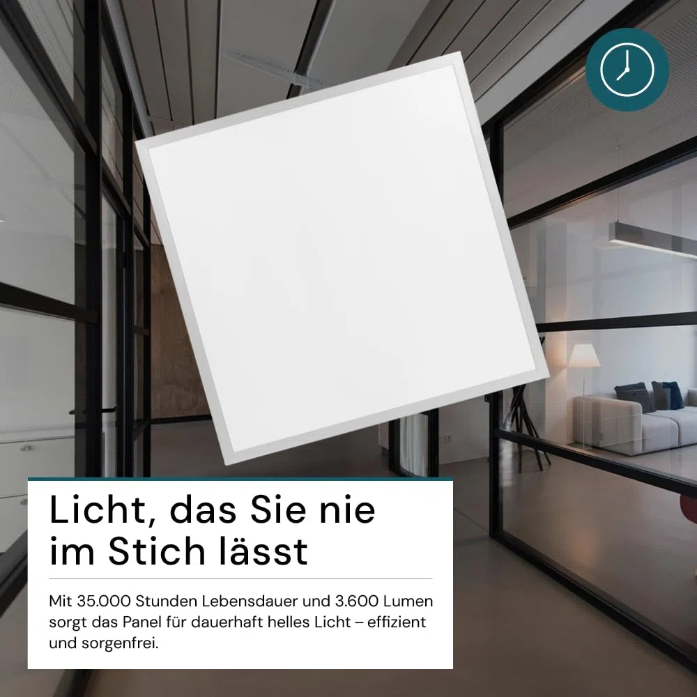 LED Panel 62x62cm 3600lm 4000K 36W Rasterleuchte Einlegeleuchte Büroleuchte inkl. Trafo 6 Stück