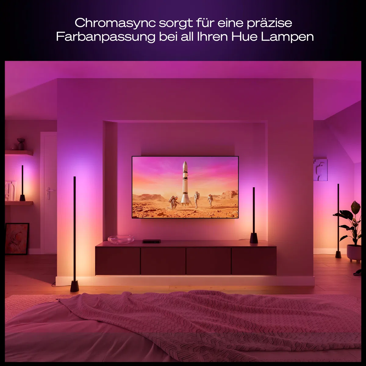 Philips Hue Play Stehleuchte RGBWWIC LED 122 cm Smart Lighting Alexa Google Home Apple Home