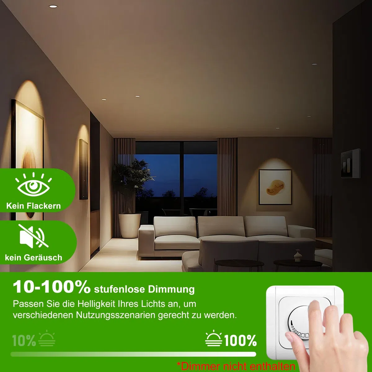 Led Einbaustrahler 230v Dimmbar, 7W Flach 65-75mm Einbauø, Ip44 Led Spot, Deckenspots Led Warmweiß Neutralweiß Kaltweiß Ür Badezimmer, Küche, Wohnzimmer, Flur/Schlafzimmer,12er Set