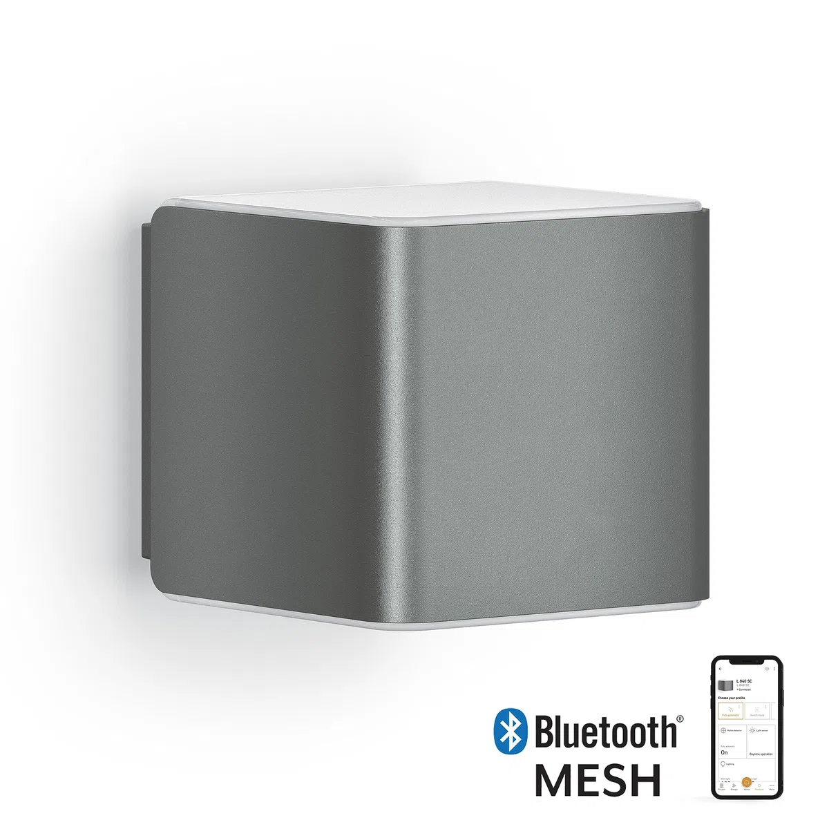 Steinel L 840 SC Connect smarte LED Außenleuchte mit Bewegungsmelder, App Steuerung, 3000 K, Anthrazit