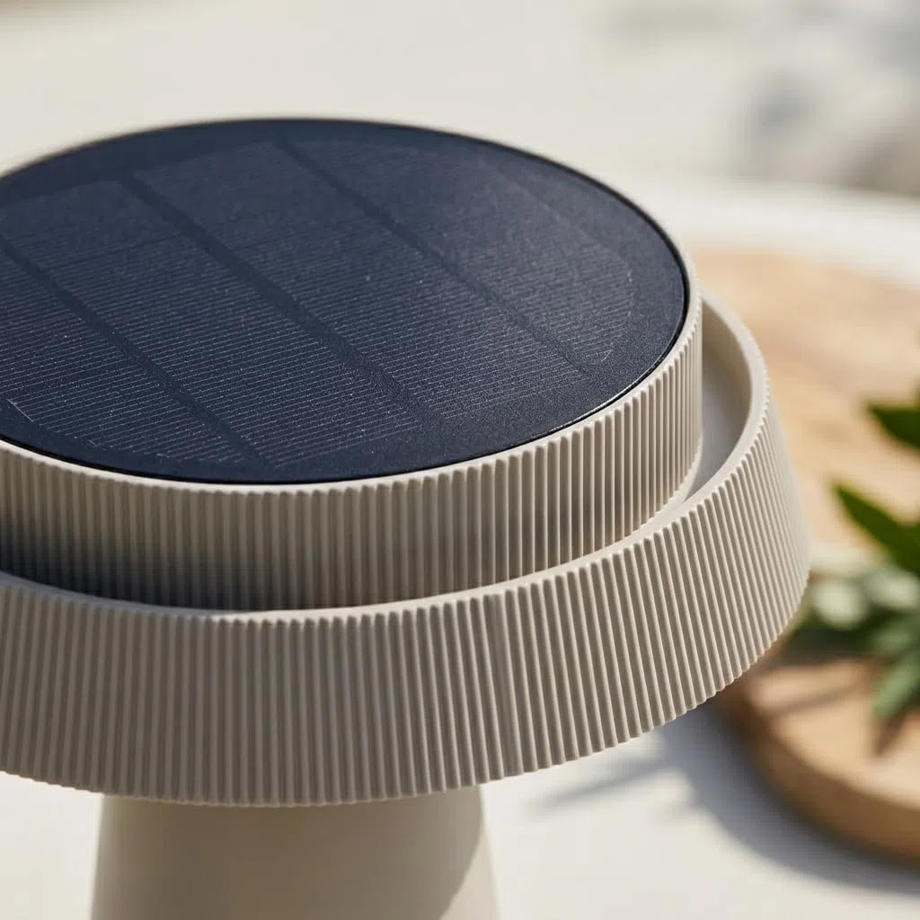 Luxus Drahtlos Tischlampe Solar Mambo - Gelb - Tischlampe für den Außenbereich - Wasserdicht - Solarbetrieb und USB-C - Dimmbar - Wiederaufladbar