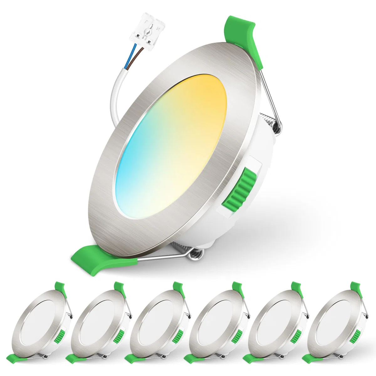 ALUSSO LED Einbaustrahler 12V,3CCT 3000K 4000K 6500K 4W 400LM Einbauleuchten 29mm Einbautiefe, IP44 Spritzwasser Geschützt Deckenspots für Badezimmer, 6er Set