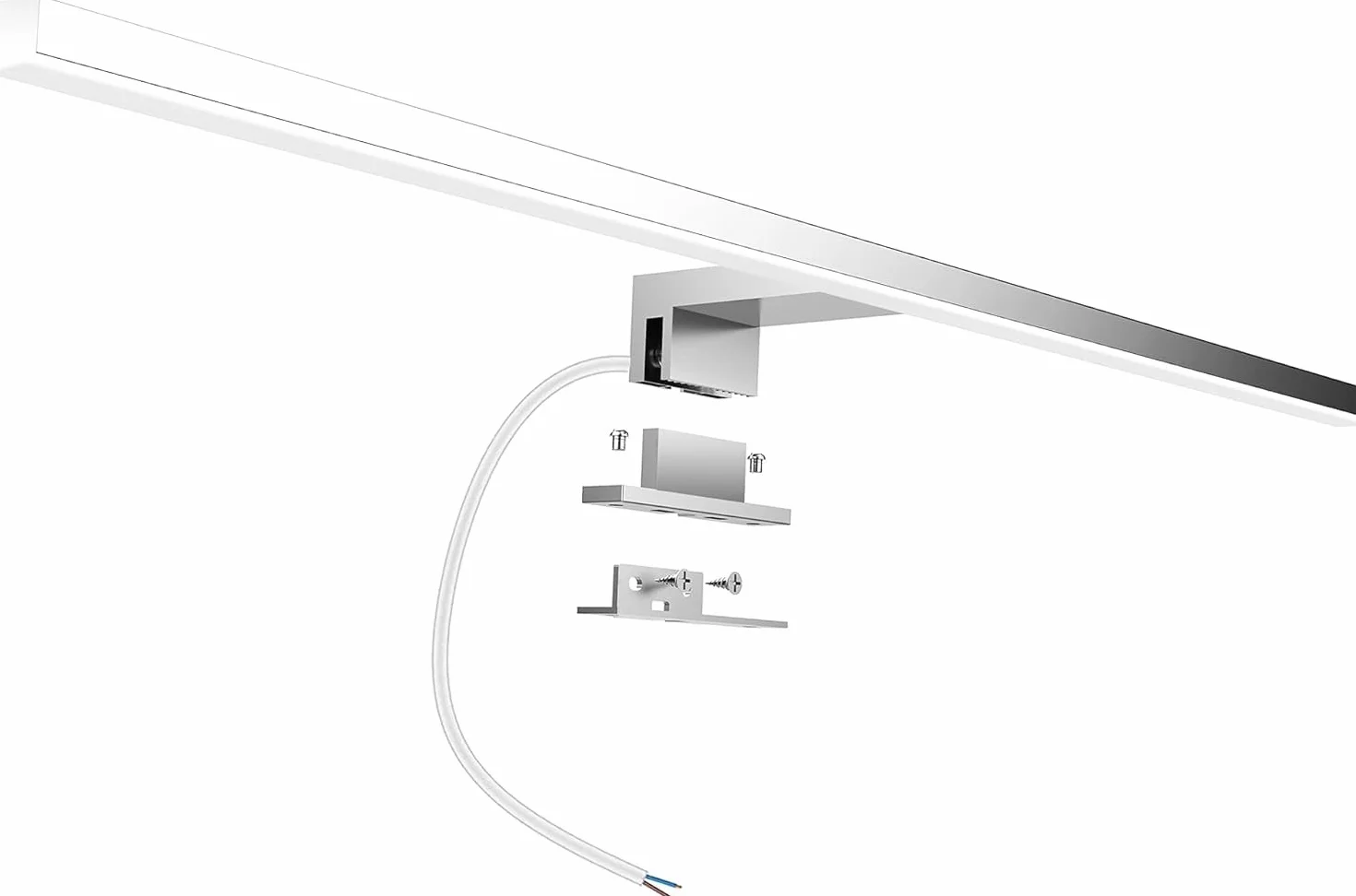 Led Spiegelleuchte Badezimmer 10W 820LM 60 cm 230V 4000K,3-in-1 Klasse II Bad Spiegellampe,Kein Flimmern Badlampe Wandbeleuchtung Neutralweiß 600mm Bad Spiegelleuchte
