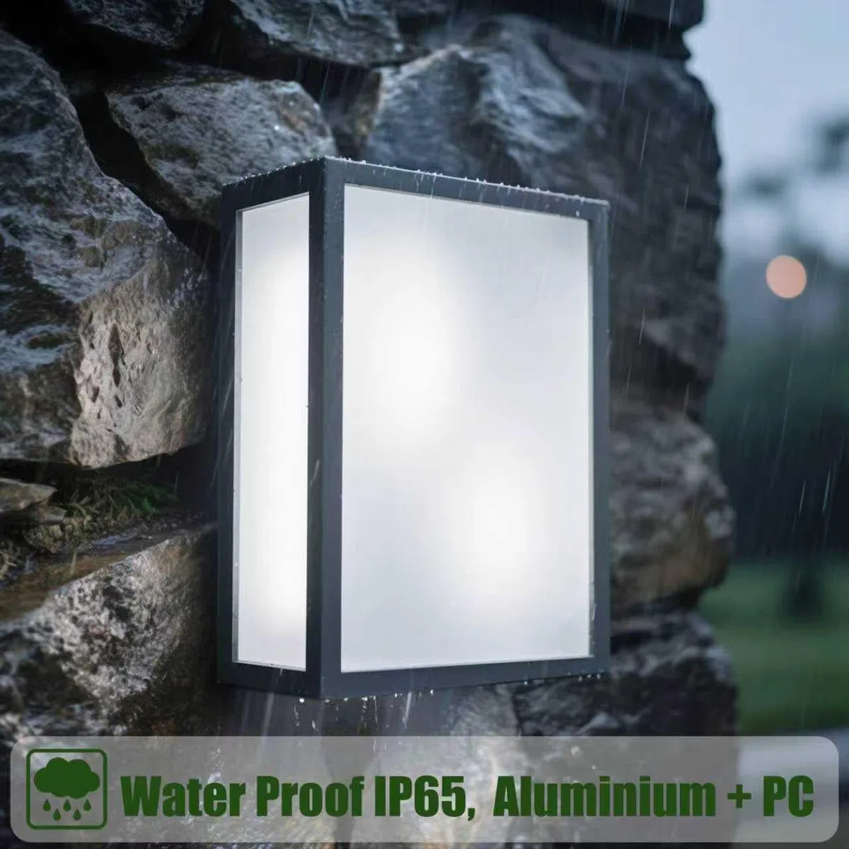 EBION Aussenlampe Wand,Wandleuchte Aussen Wandlampe E27，AußEnlampe,Aluminium + PC Wandlampe,Wandleuchten,Outdoor Wall Sconce,IP65 AußEnleuchte Anthrazit (Ohne Leuchtmittel)