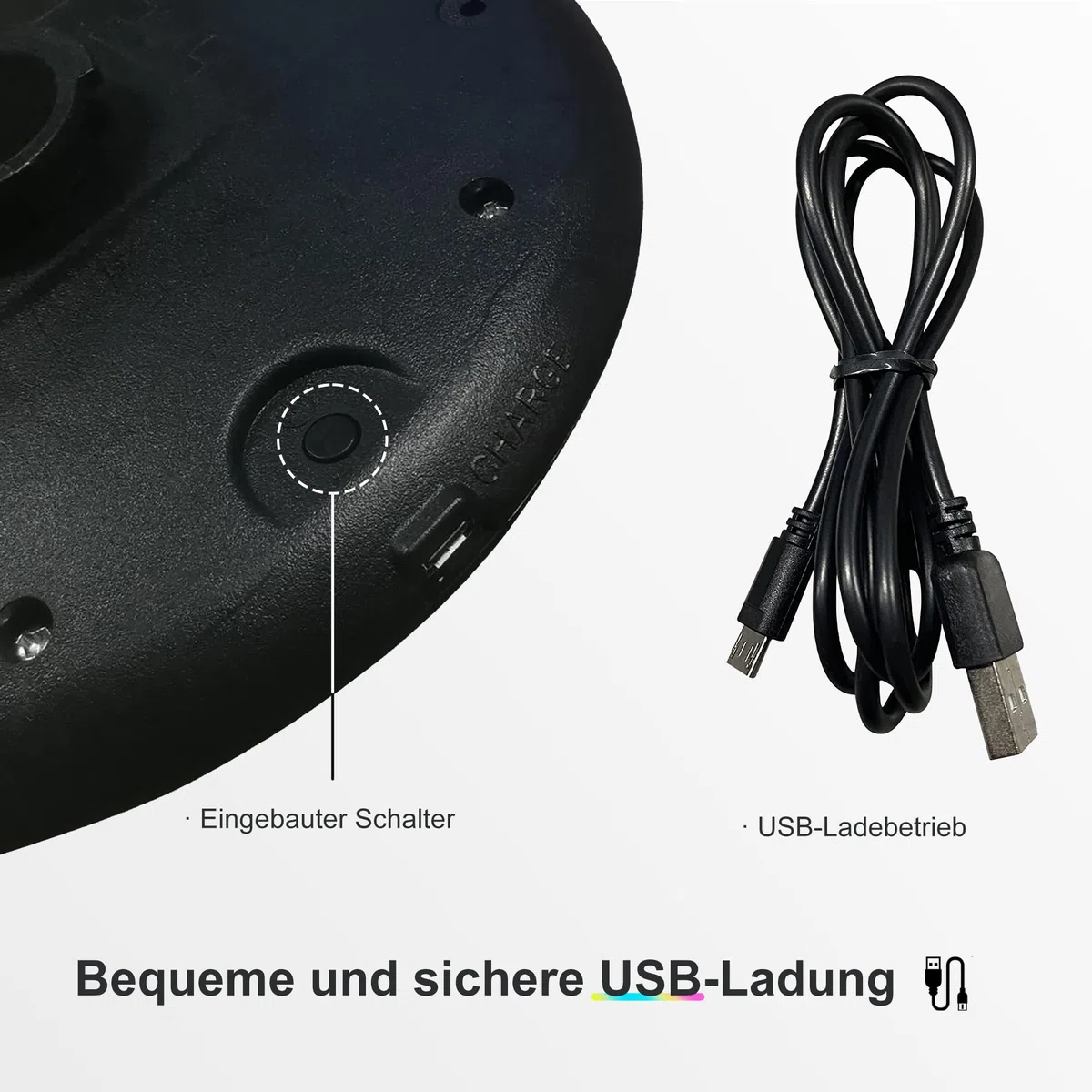 PURPLE LEAF ZY04ZXD LED Sonnenschirm Beleuchtung mit Fernbedienung Tragbarer wiederaufladbarer 12-Farben-Wechsel für Außenbereich