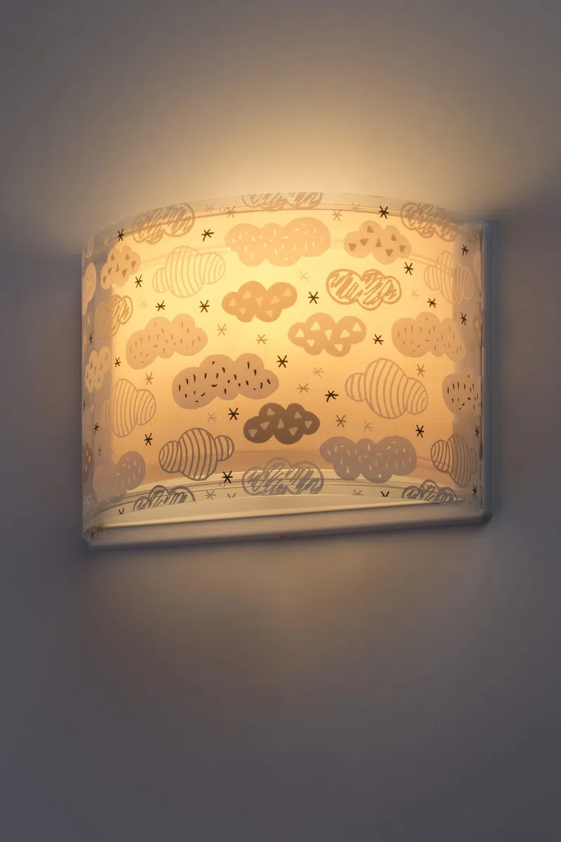 Dalber kinder Wandlampe kinderzimmer, Kinderlampe Wandleuchte Clouds Rosa kinderzimmerlampe, 41418S, E27