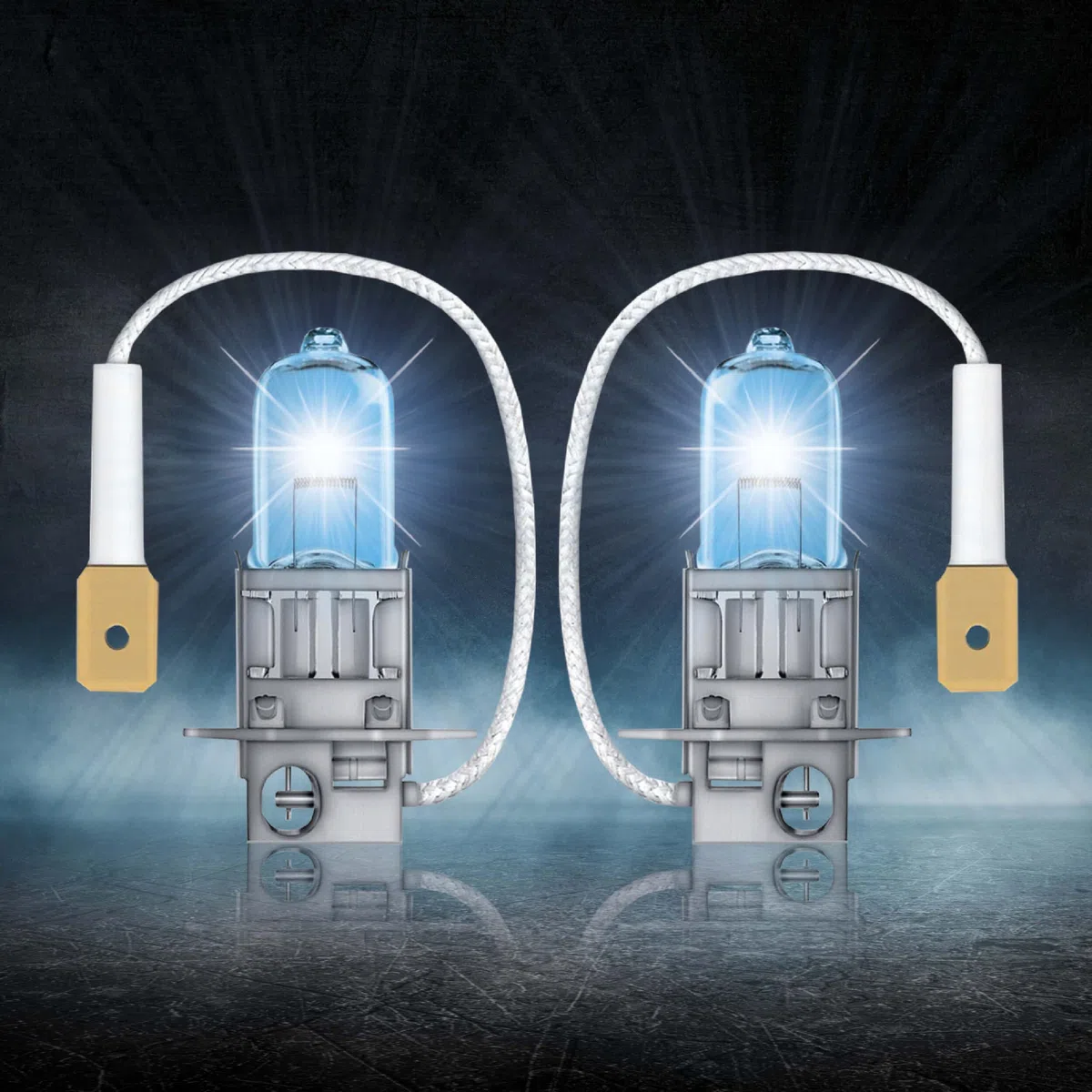 Diamond Vision 2x H3 12V 55W | Xenon Look | Halogen KFZ Autolampen | Kaltweiß | zweimal so langlebig | E-Prüfzeichen | PK22S (Packung mit 2)