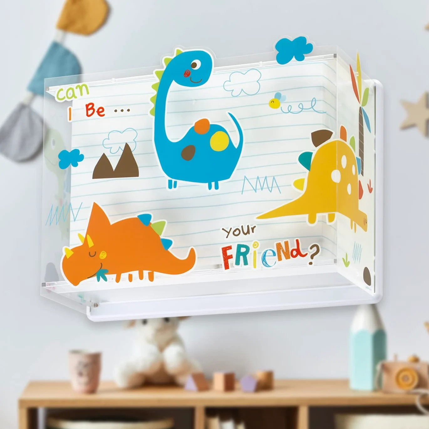Dalber kinder Wandlampe, Kinderlampe Wandleuchte kinderzimmer Dinosaurier Tiere Dinos, 73458, E27