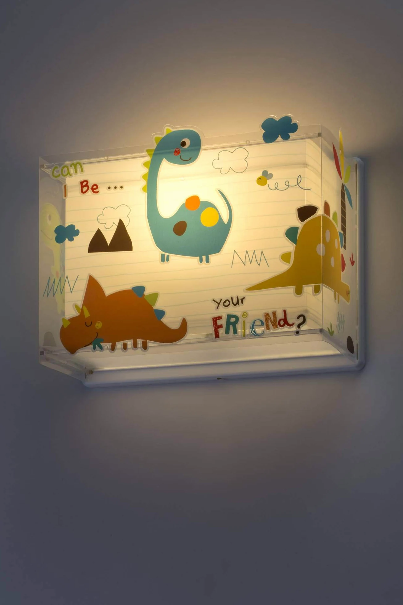 Dalber kinder Wandlampe, Kinderlampe Wandleuchte kinderzimmer Dinosaurier Tiere Dinos, 73458, E27