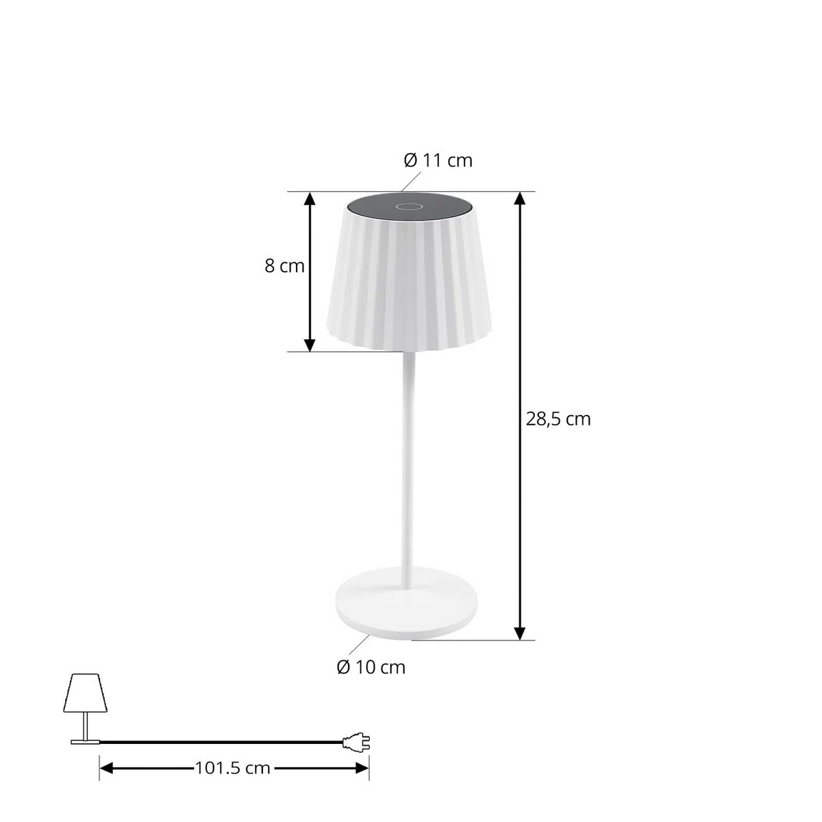 Lindby LED Esali dimmbar (Modern) in Weiß aus Aluminium (1 flammig,) Wohnzimmerleuchte
