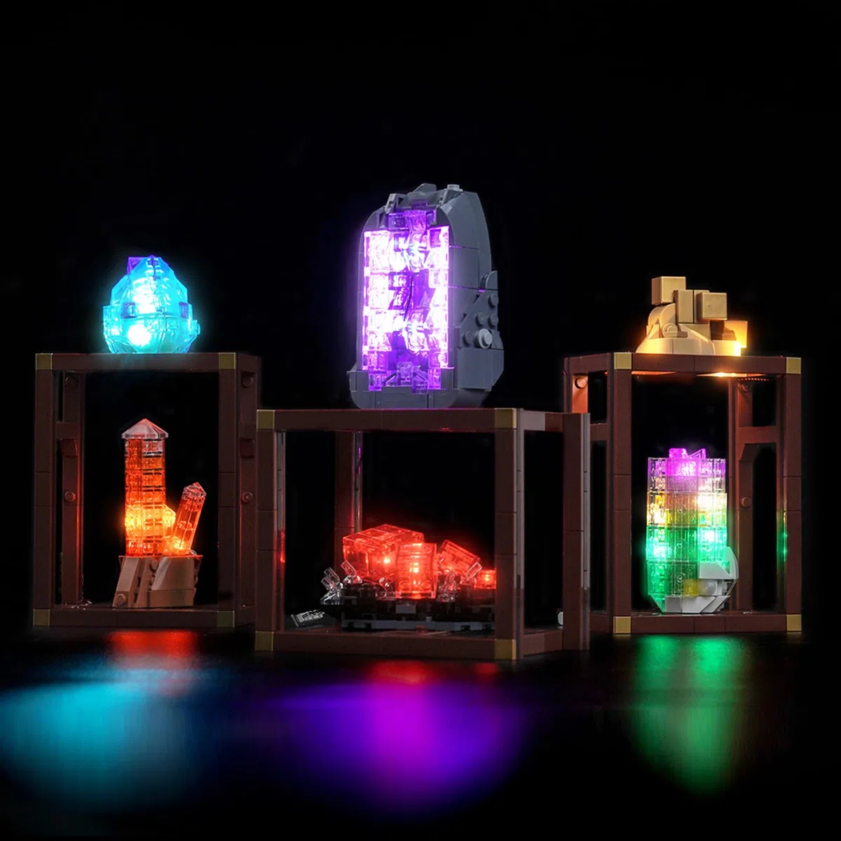 LocoLee Licht-Kit Kompatibel mit Lego 21362 Mineraliensammlung (Kein - Lego-Set) Dekorative Beleuchtung Set Compatible with Lego Mineral Collection