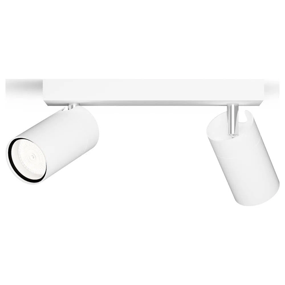 PHILIPS Idris LED 2er Spotleuchte, ideal geeignet für das Badezimmer, GU10 Lampe nicht enthalten, Weiß, IP44, wasserfest