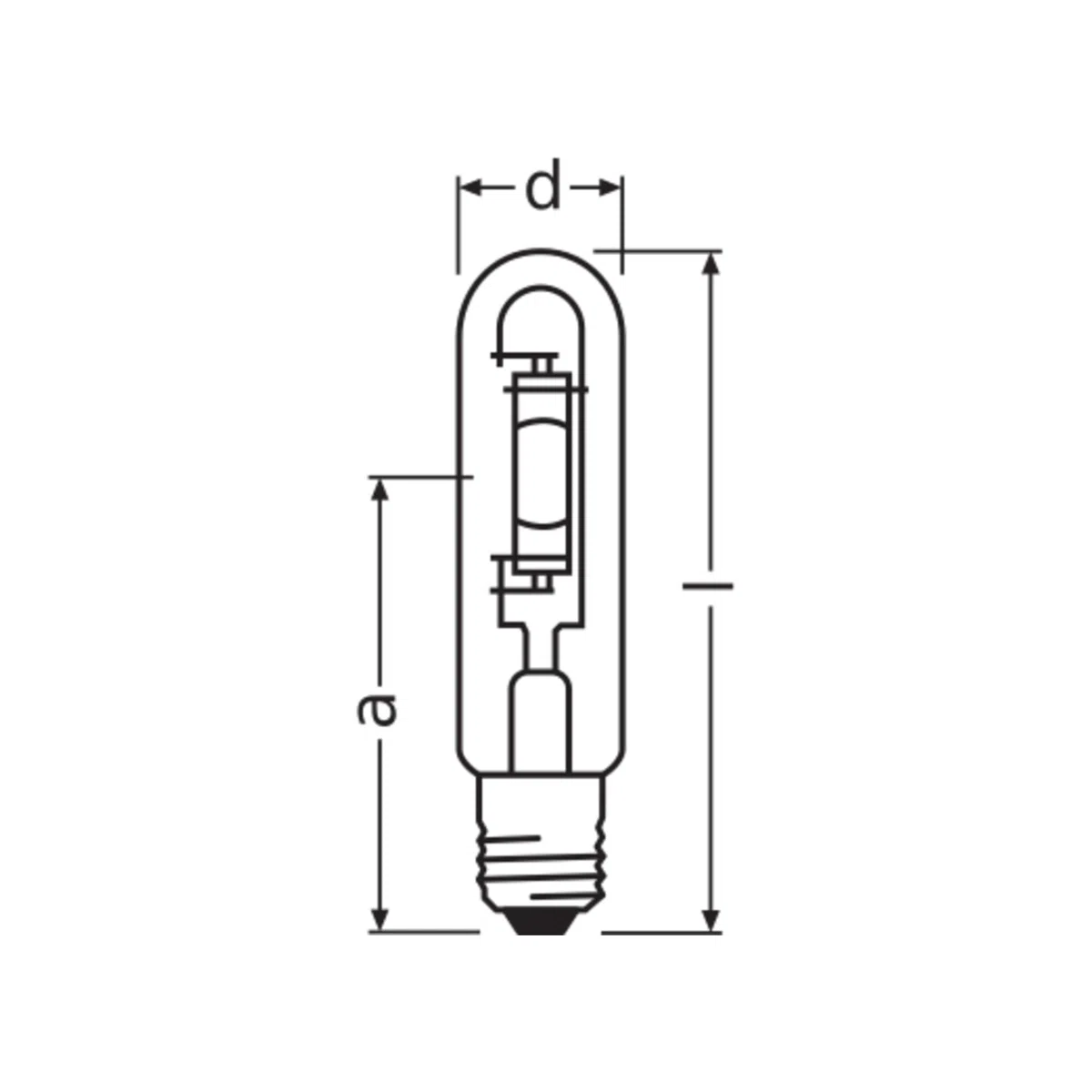 Osram Hochdruck Entladungslampe POWERSTAR HQI-T, MH Quarz geschlossene Leuchten, HQI-T 400/N E40, 1 Stück